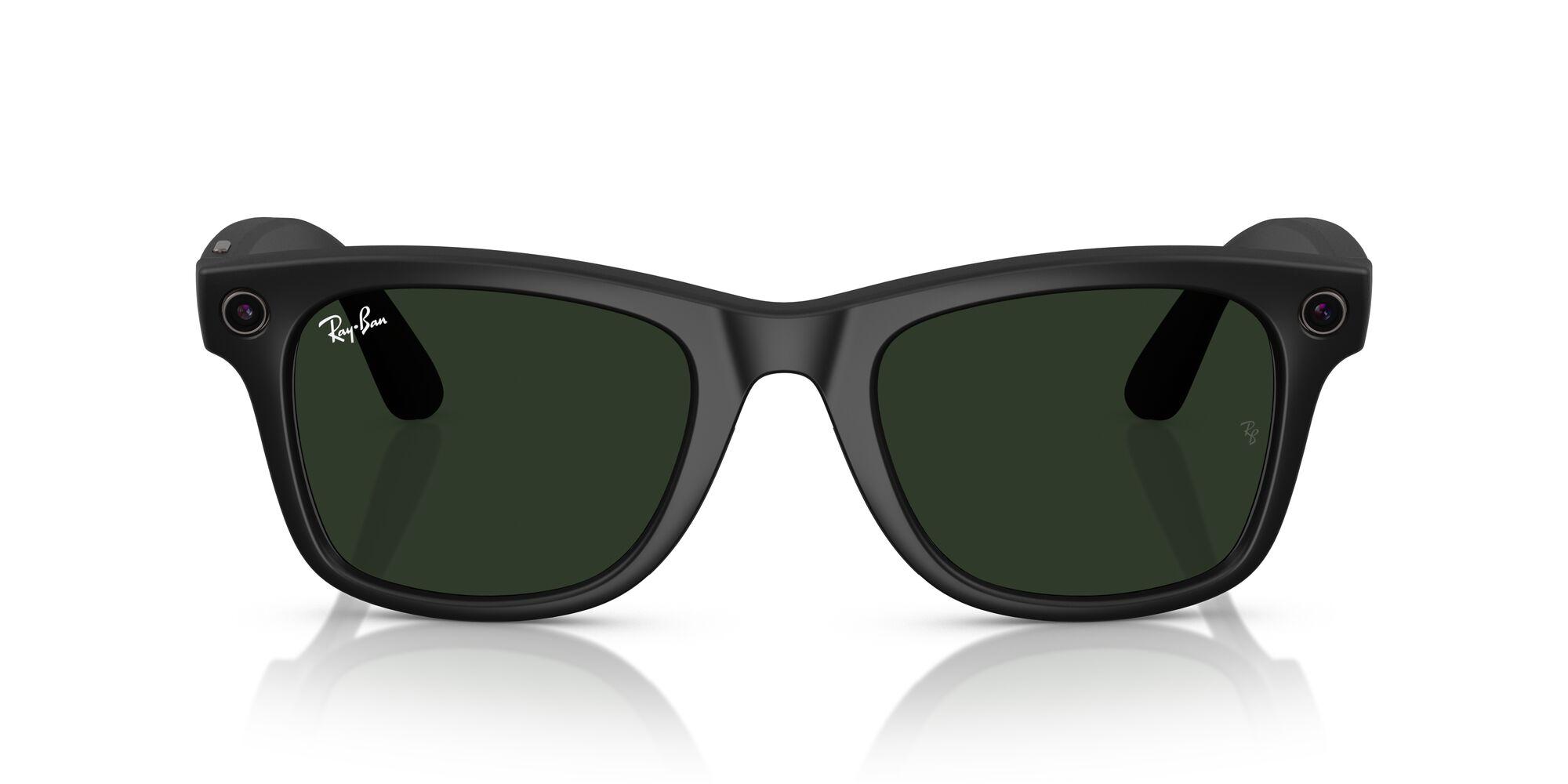 Lunettes de soleil Ray-Ban Meta Mixte Noir Carré RW4008 Gauche