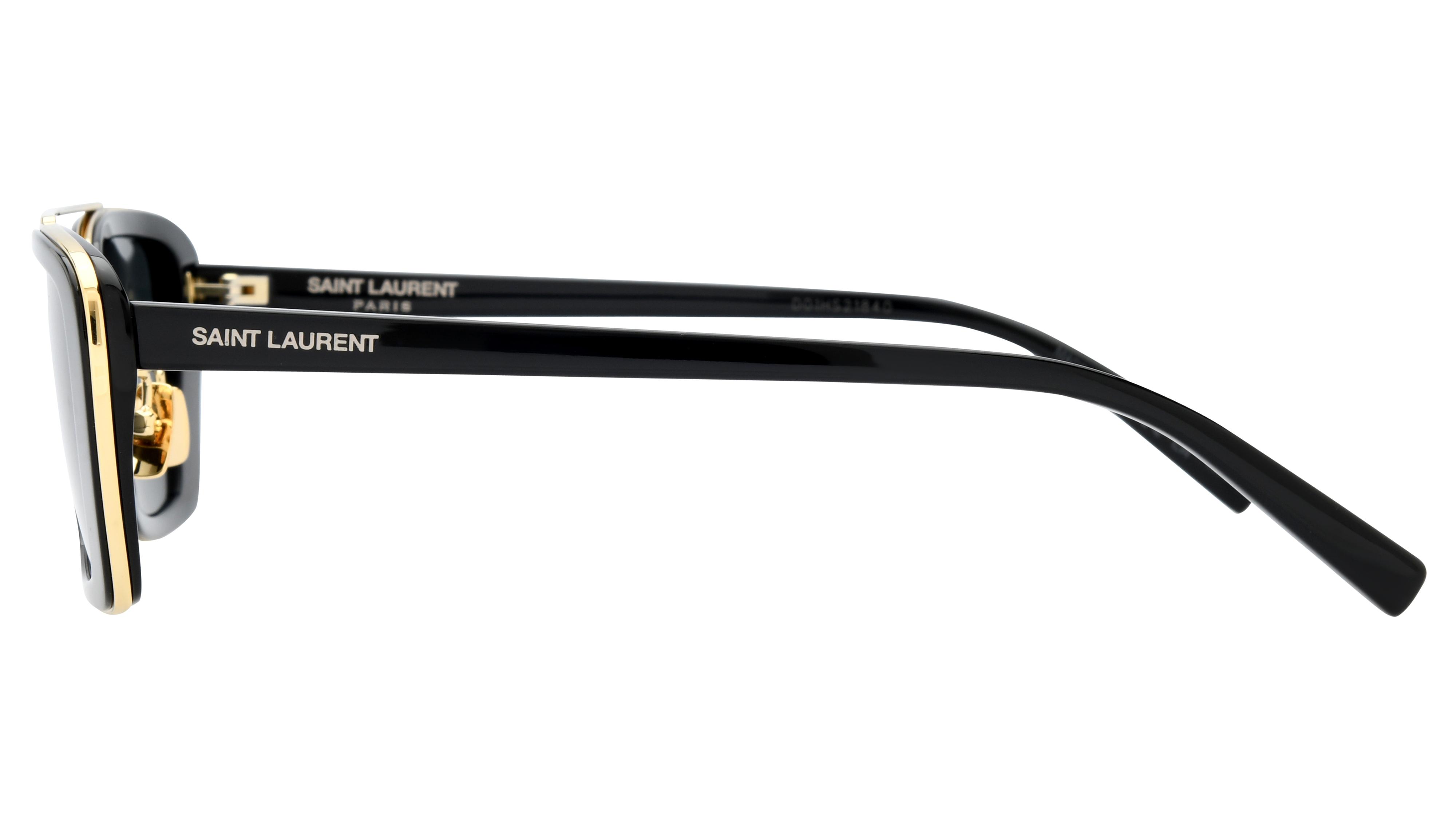 Lunettes de soleil Saint Laurent Mixte Noir Rectangle Sl825 Gauche