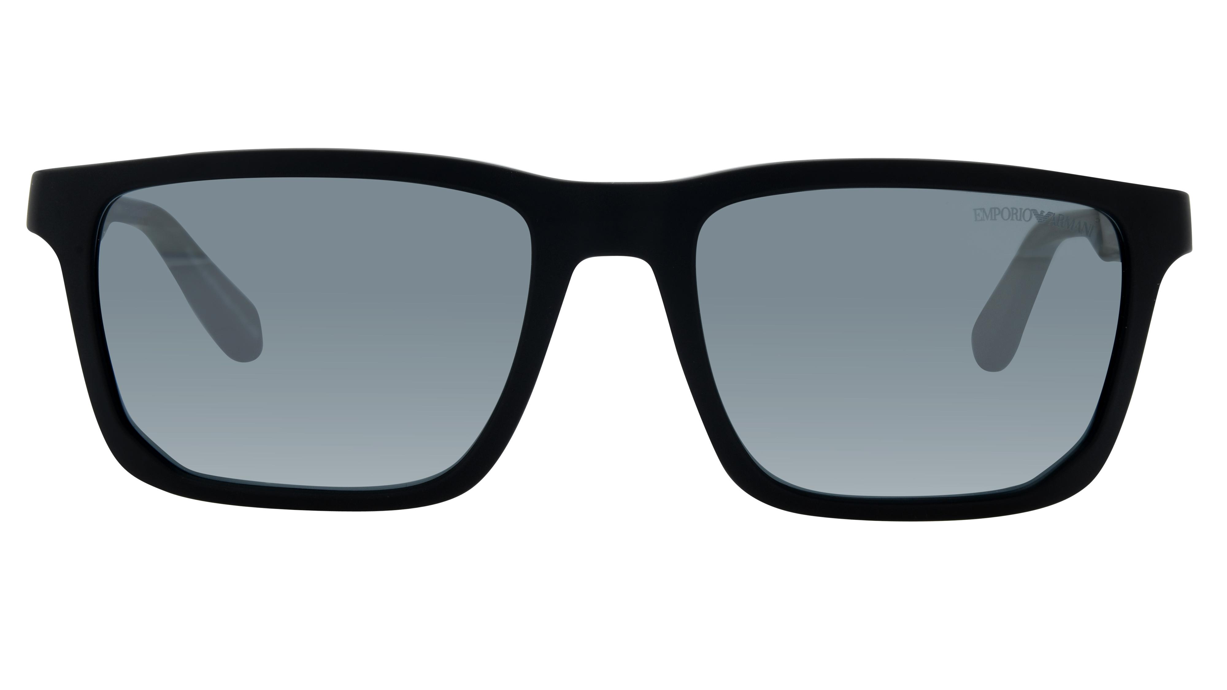Lunettes de soleil Emporio Armani Homme Noir Rectangle EA4219 Face