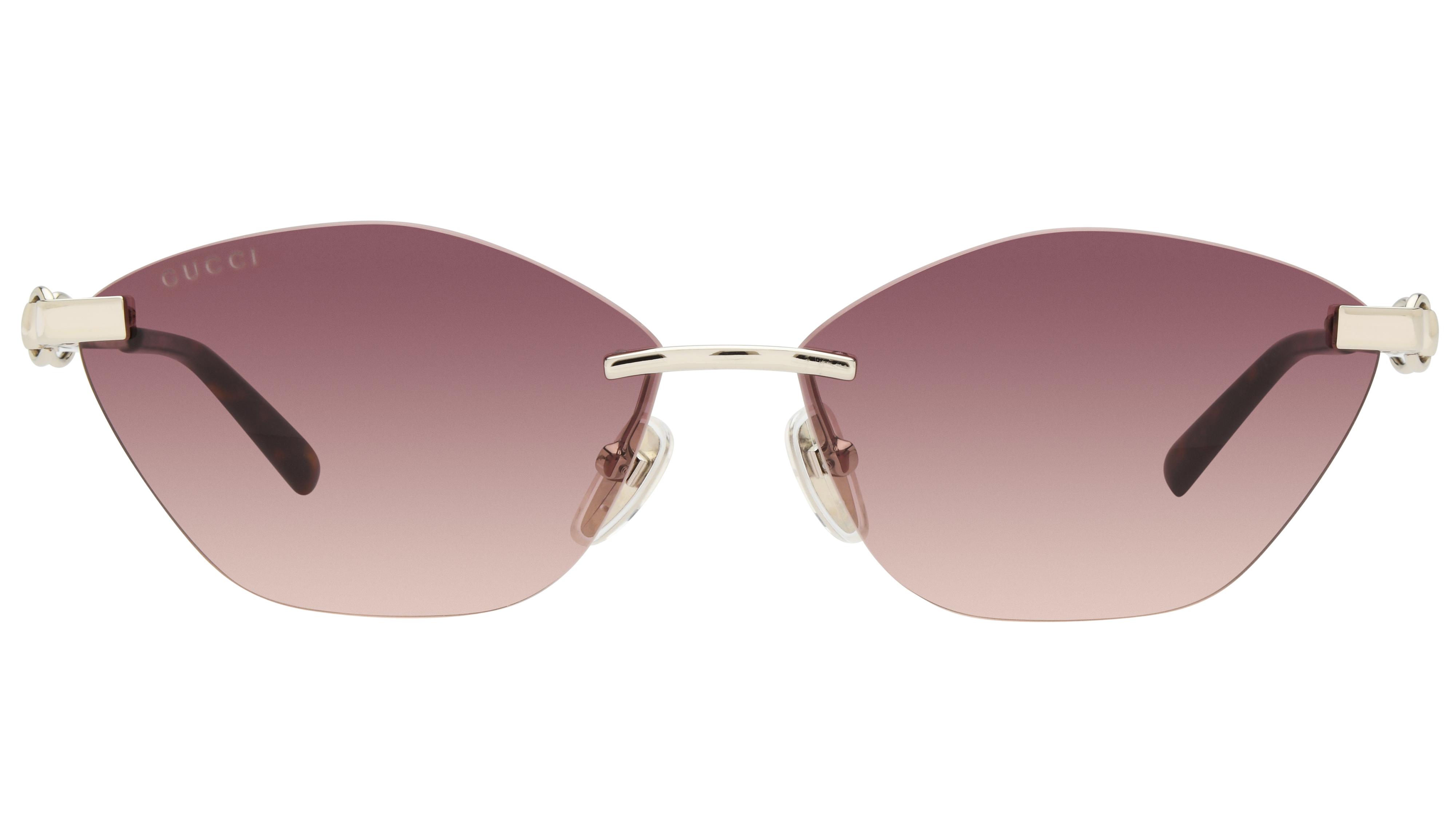Lunettes de soleil Gucci Femme Argent Papillon Gg2050S Face