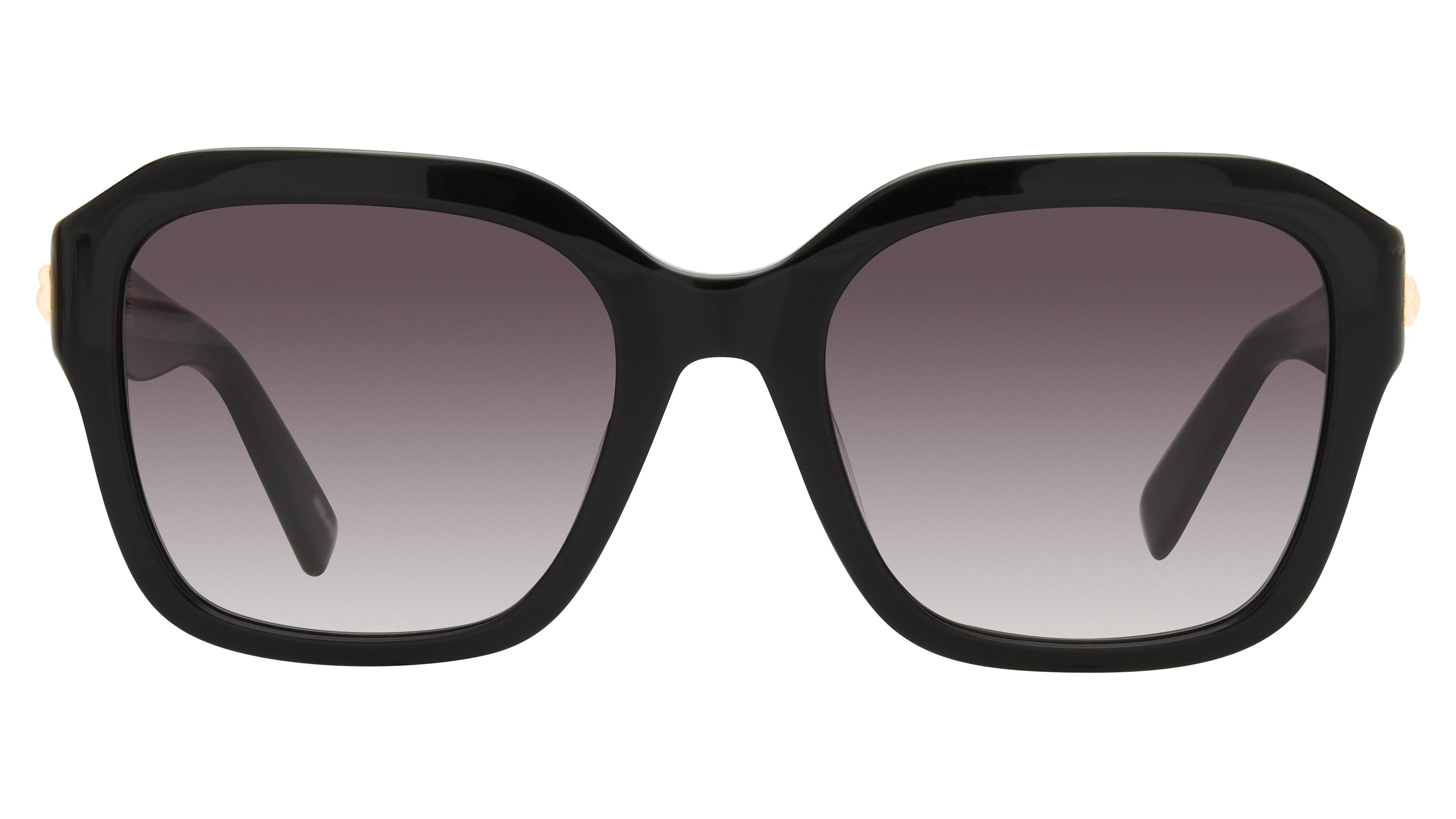Lunettes de soleil Longchamp Femme Noir Rectangle Lo816S Face