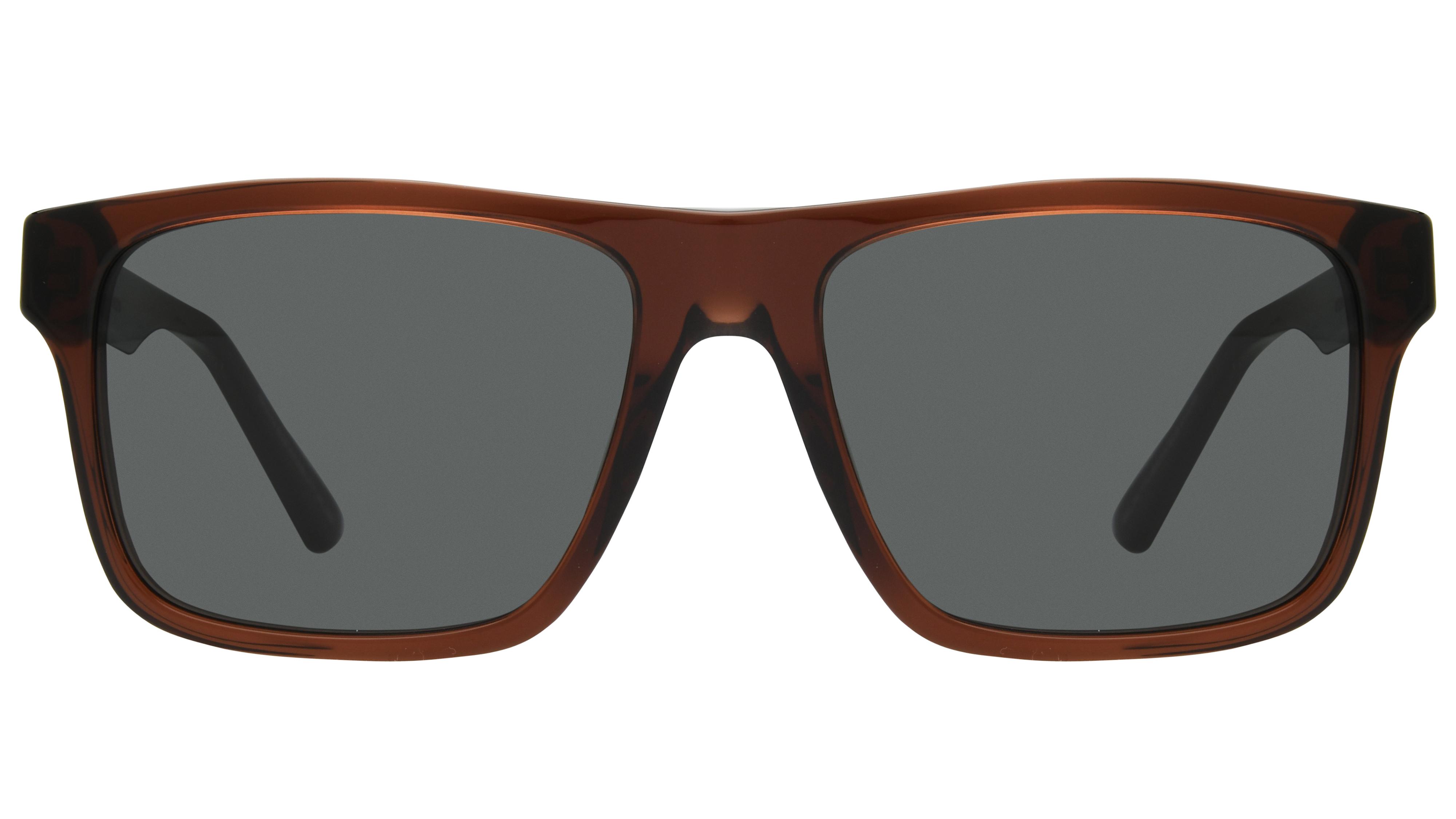 Lunettes de soleil Emporio Armani Homme Marron Rectangle EA4232 Face