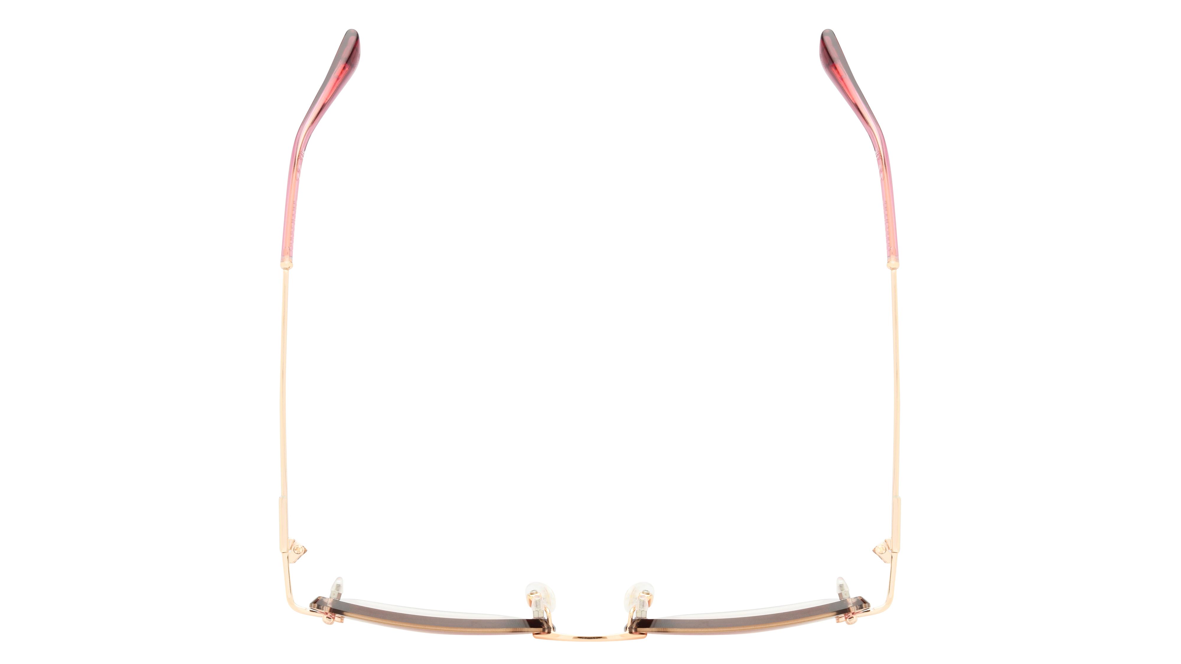 Lunettes de soleil Longchamp Femme Or Rectangle LO197S Dessus