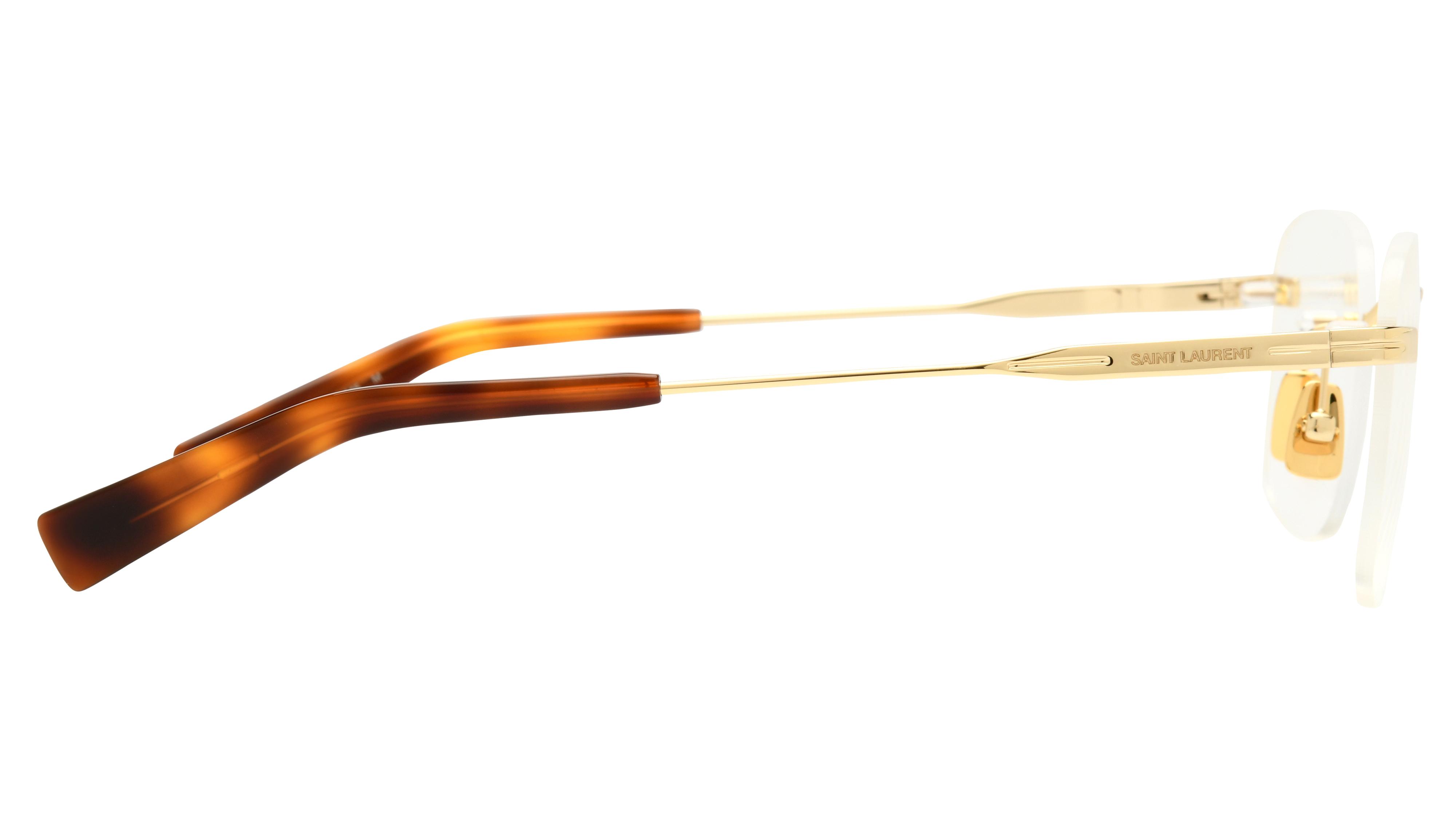 Lunettes de vue Saint Laurent Mixte Or Ovale Sl Droite