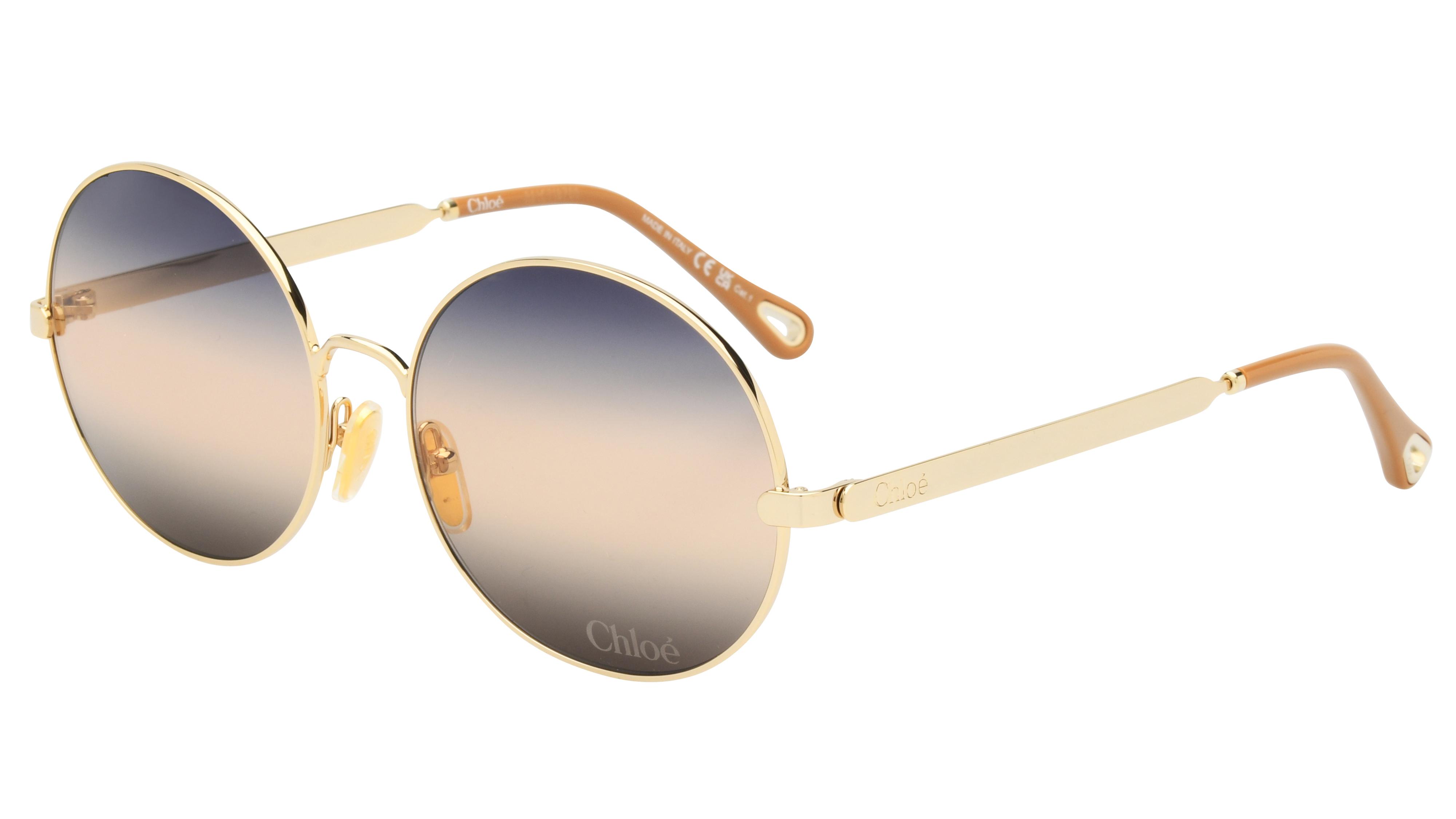 Lunettes de soleil Chloé Femme Or Ronde Ch0281S Trois-Quart