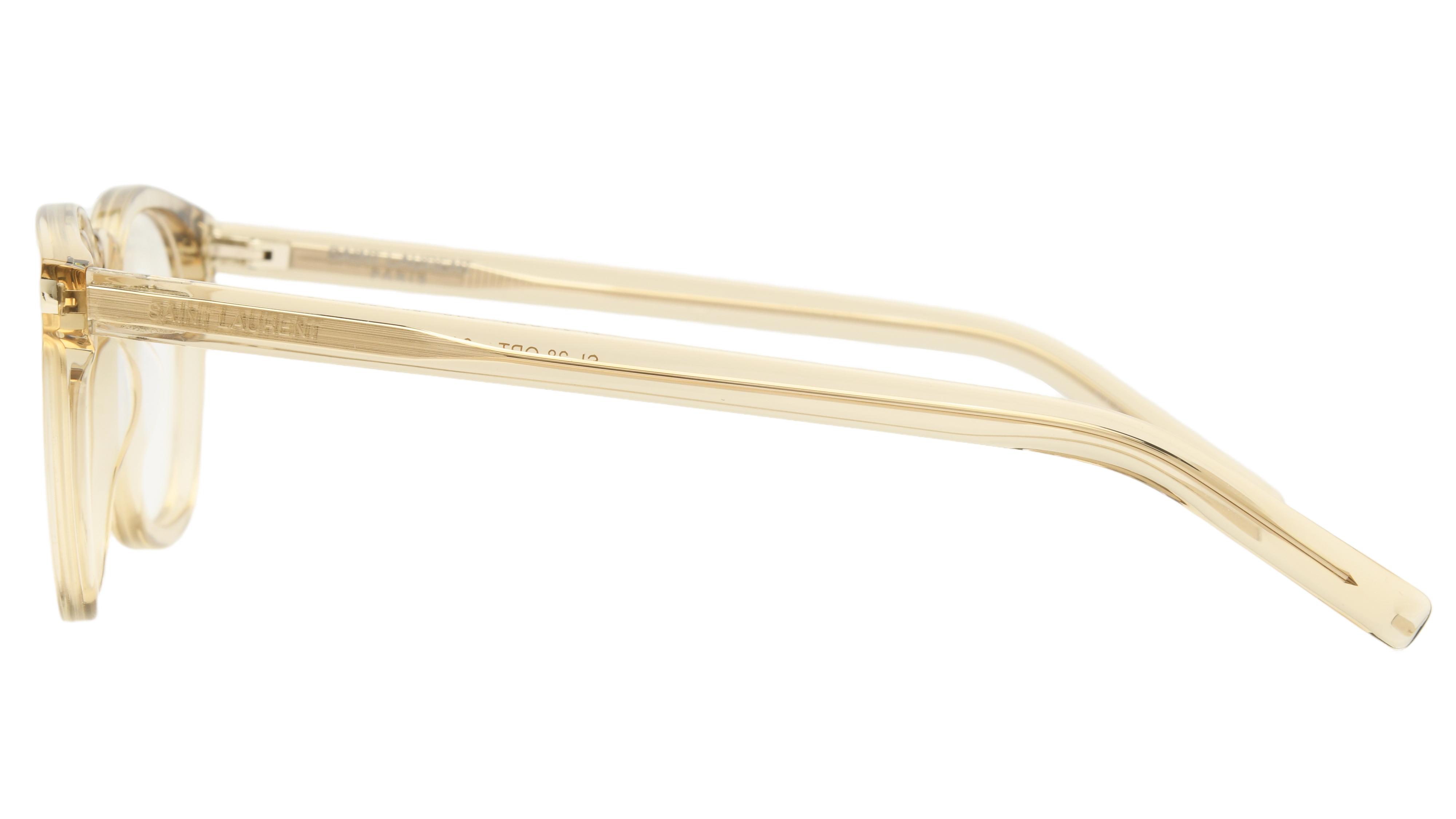 Lunettes de vue Saint Laurent Mixte Jaune Ronde Sl28 Gauche