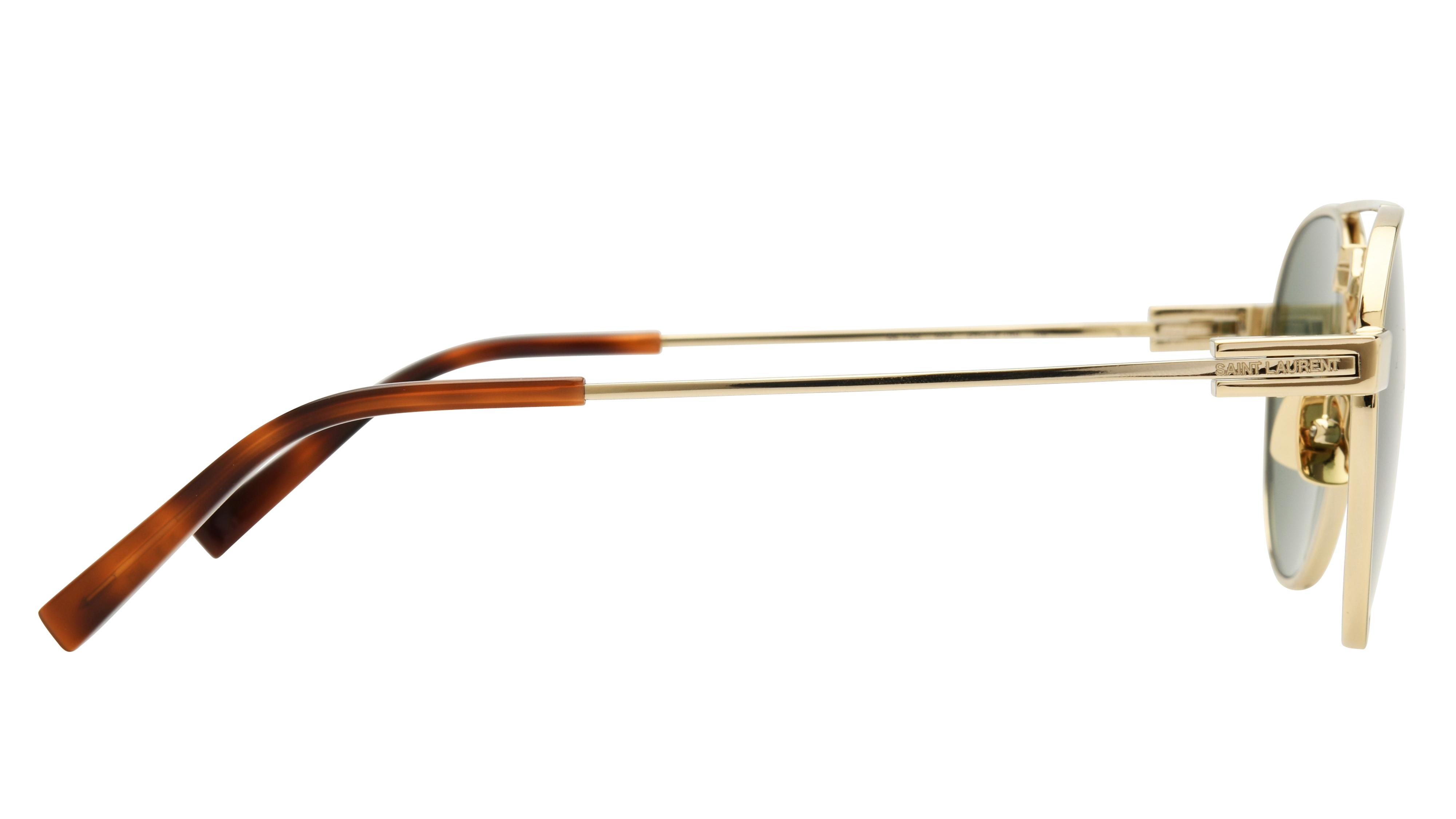 Lunettes de soleil Saint Laurent Homme Or Ronde Sl708 Droite