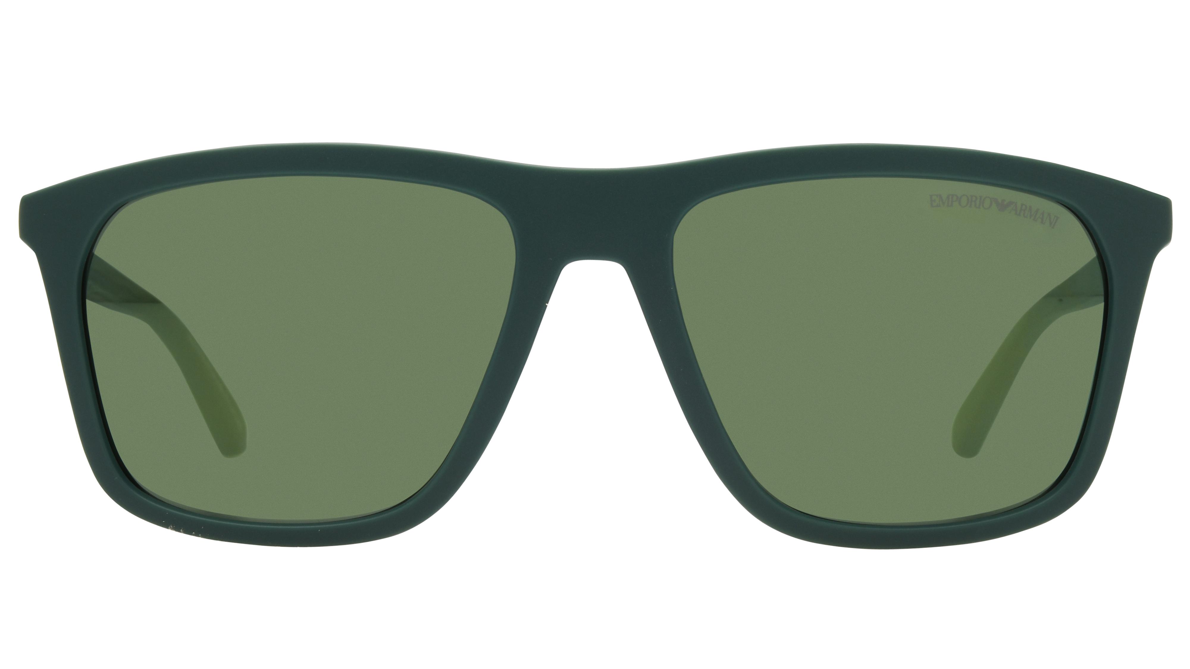 Lunettes de soleil Emporio Armani Homme Vert Rectangle EA4237 Face