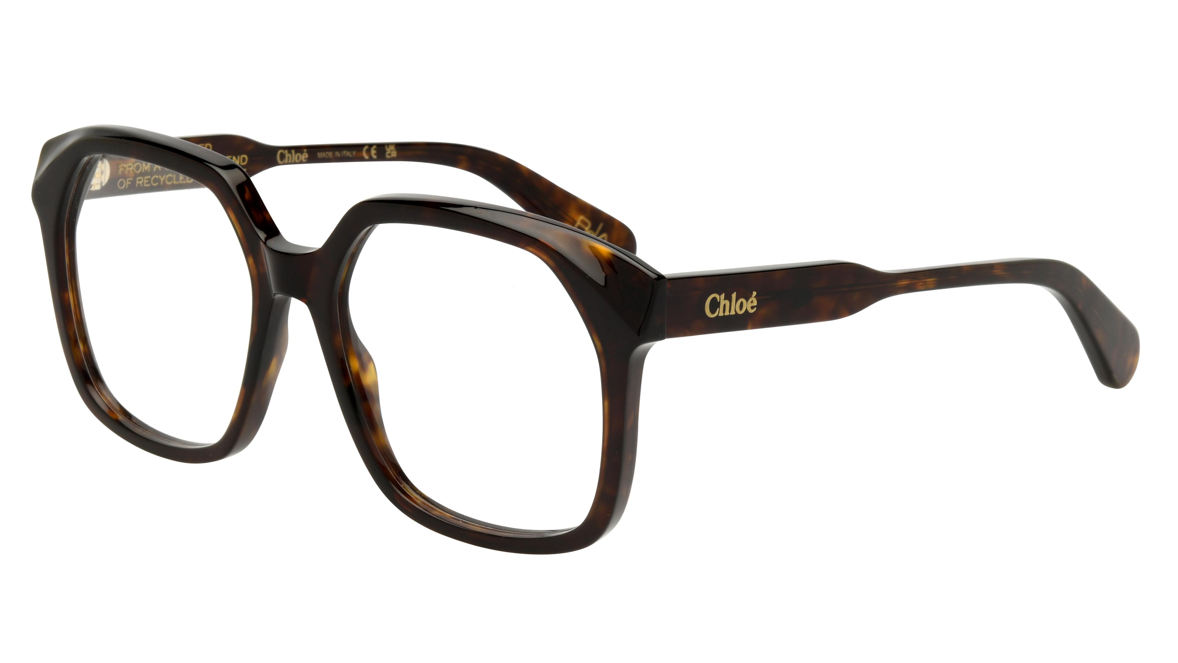 Lunettes de vue Chloé Femme Écaille Rectangle Ch0263O Trois-Quart