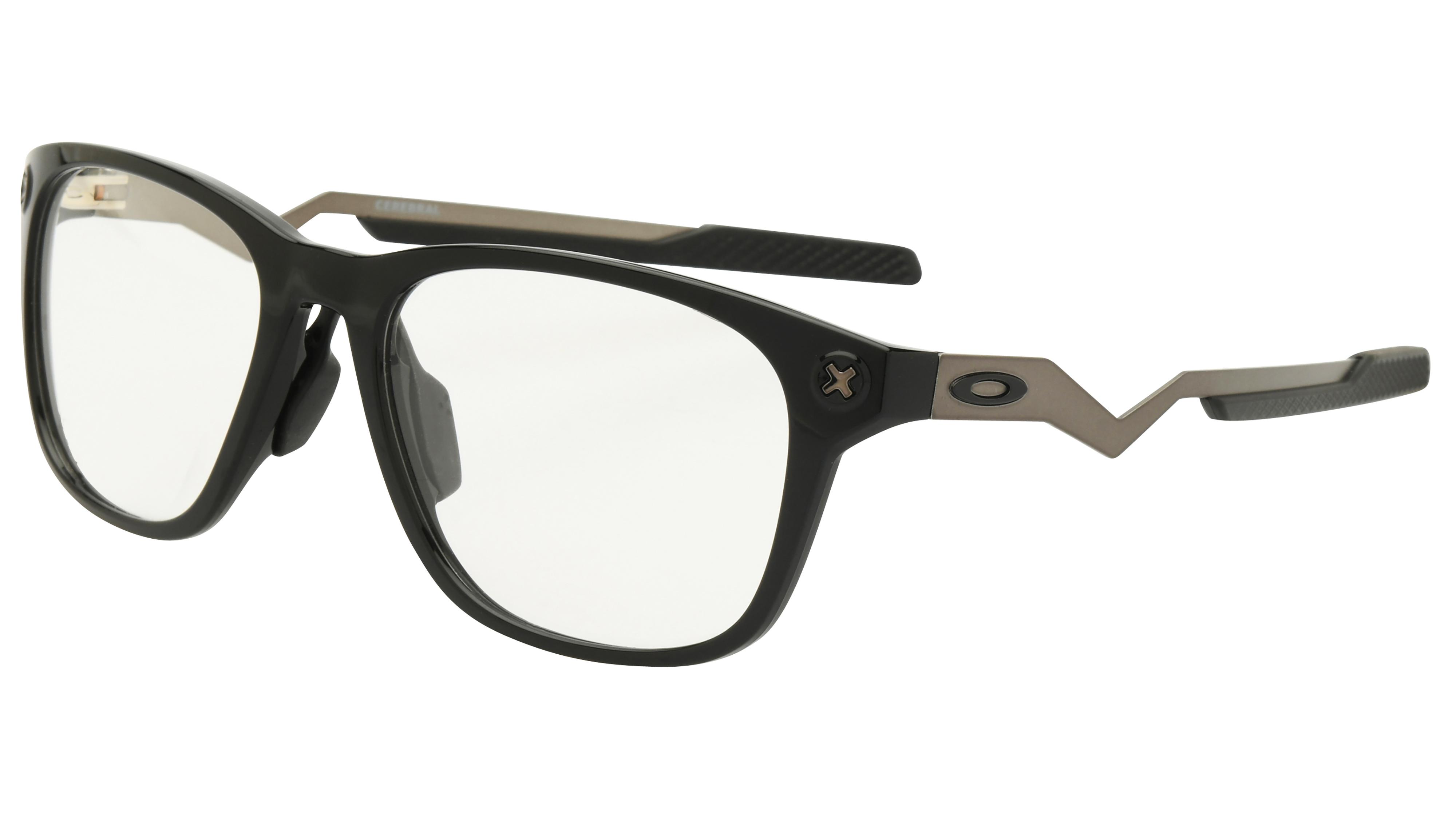 Lunettes de vue Oakley Homme Noir Rectangle Ox8187 Trois-Quart