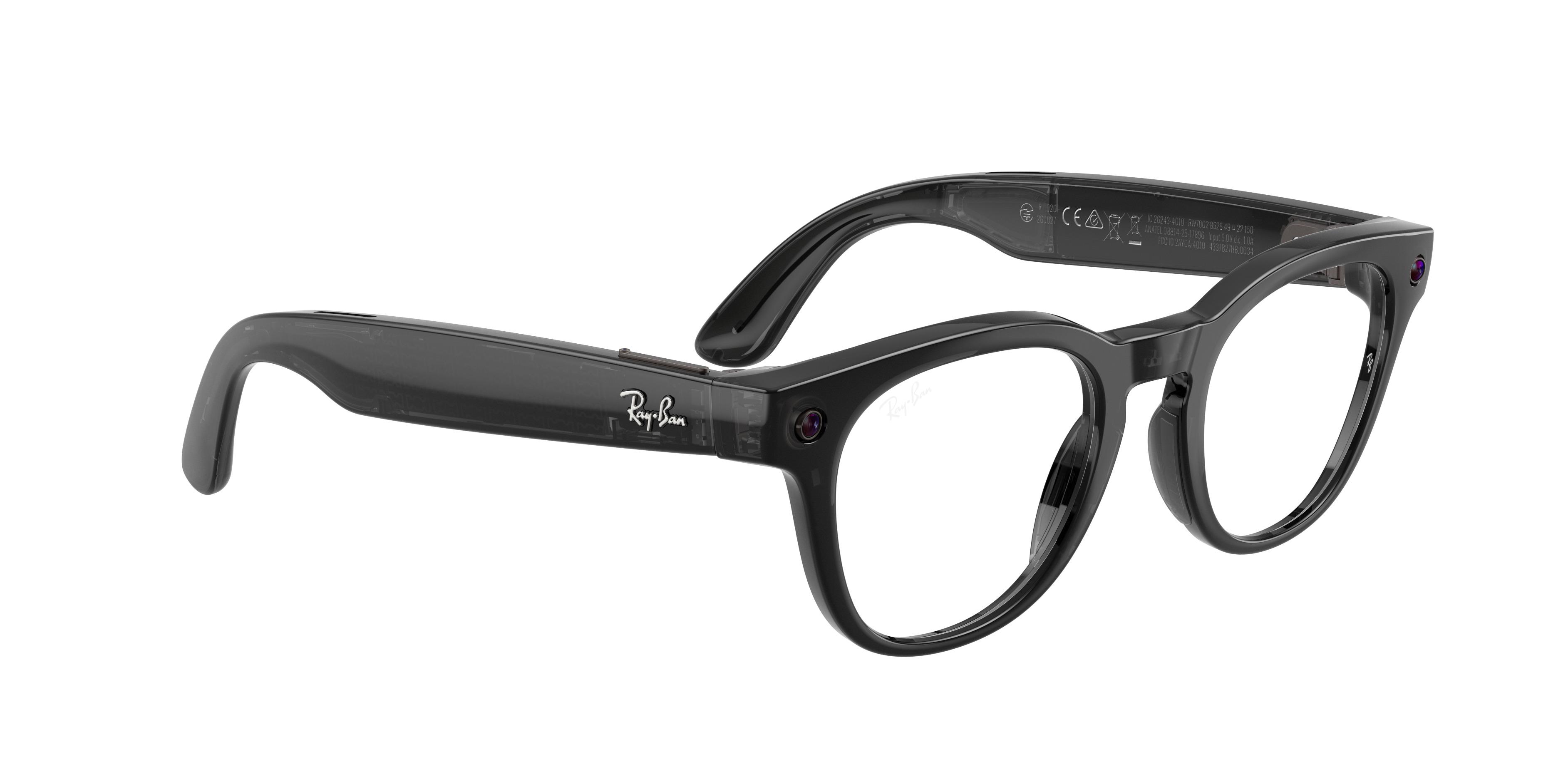 Lunettes de vue Ray-Ban Meta Mixte Noir Pantos Rw7002 Dessus