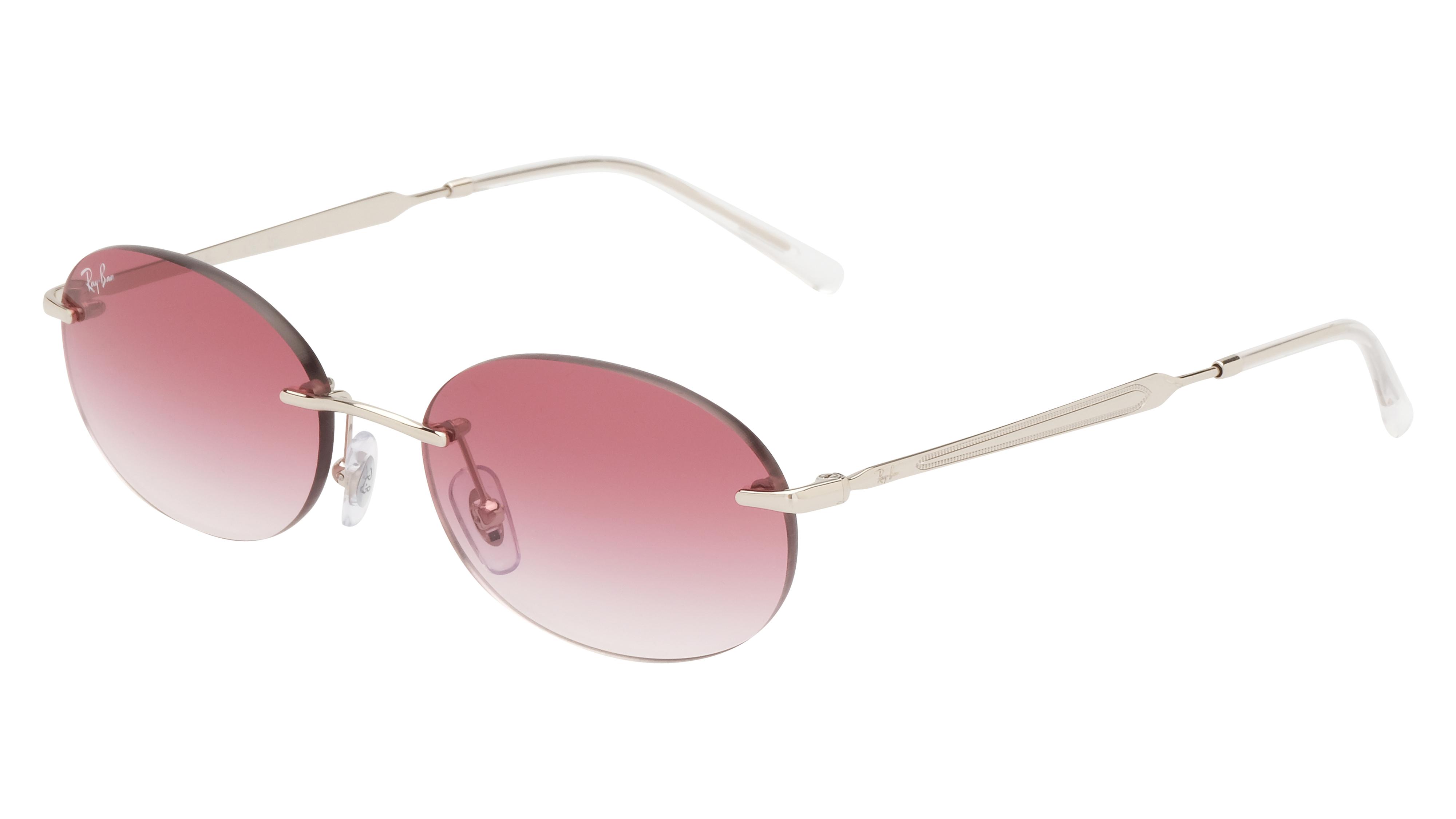 Lunettes de soleil Ray-Ban Mixte Argent Ovale RB3767 Trois-Quart