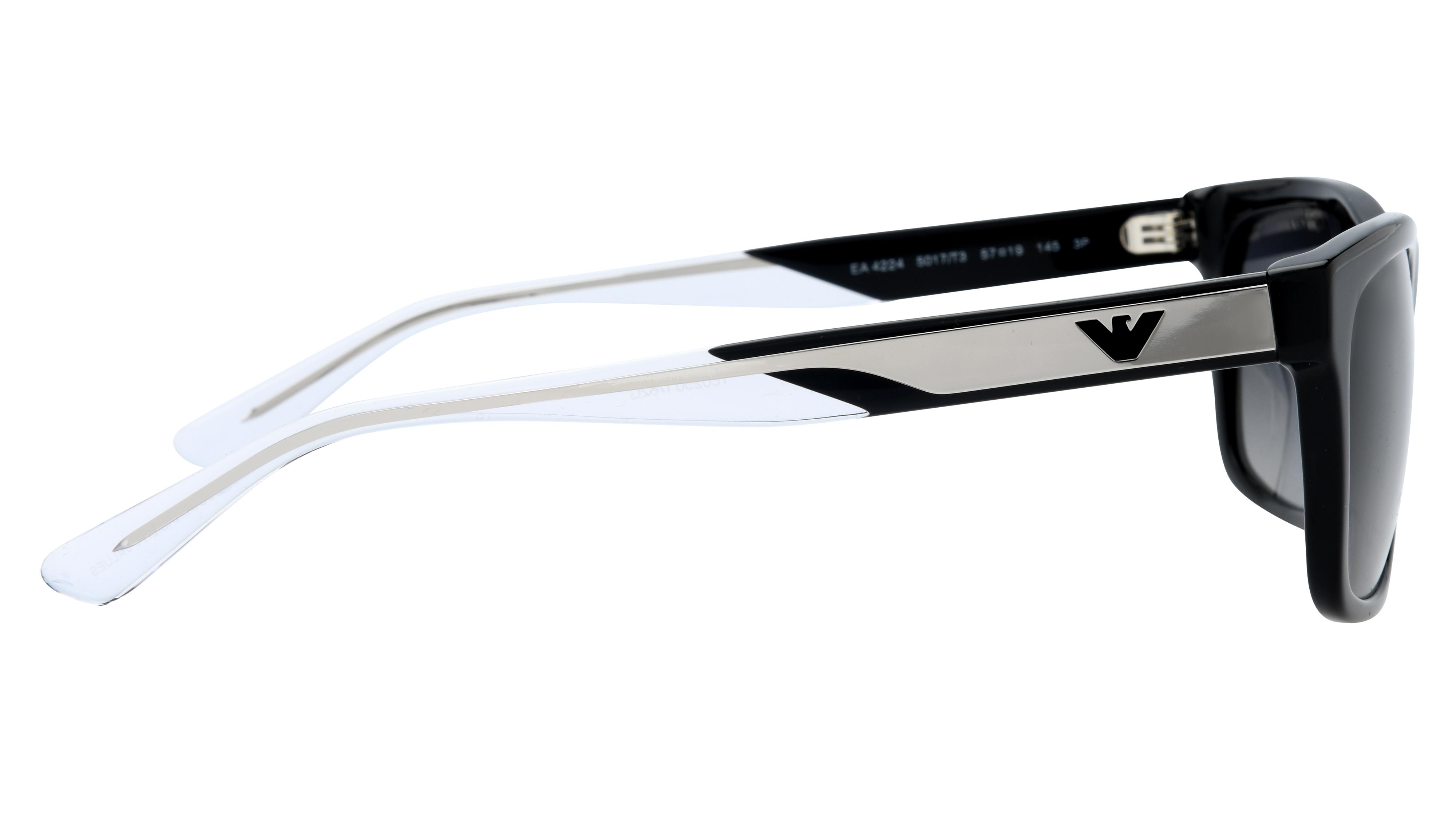 Lunettes de soleil Emporio Armani Homme Noir Rectangle EA4224 Droite