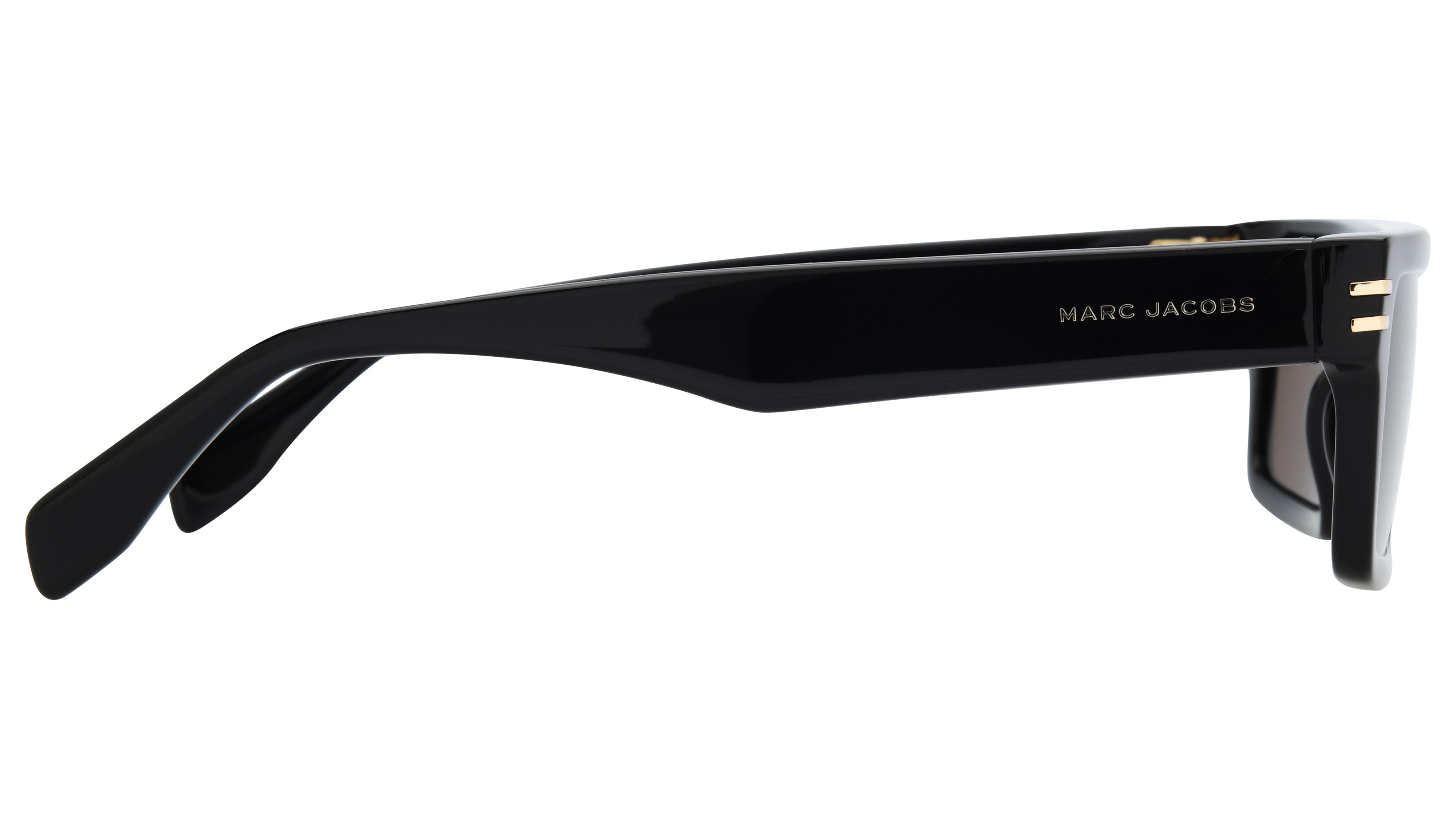 Lunettes de soleil Marc Jacobs Homme Noir Rectangle MARC Droite