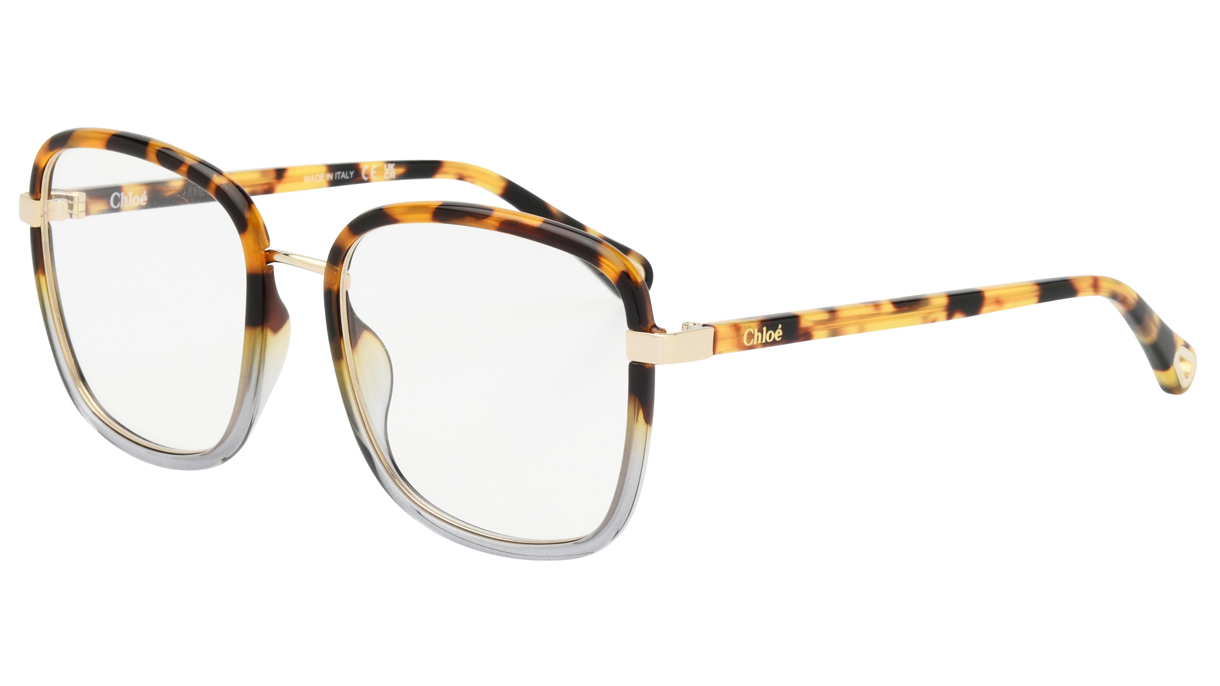 Lunettes de vue Chloé Femme Marron Carré CH0034O Trois-Quart