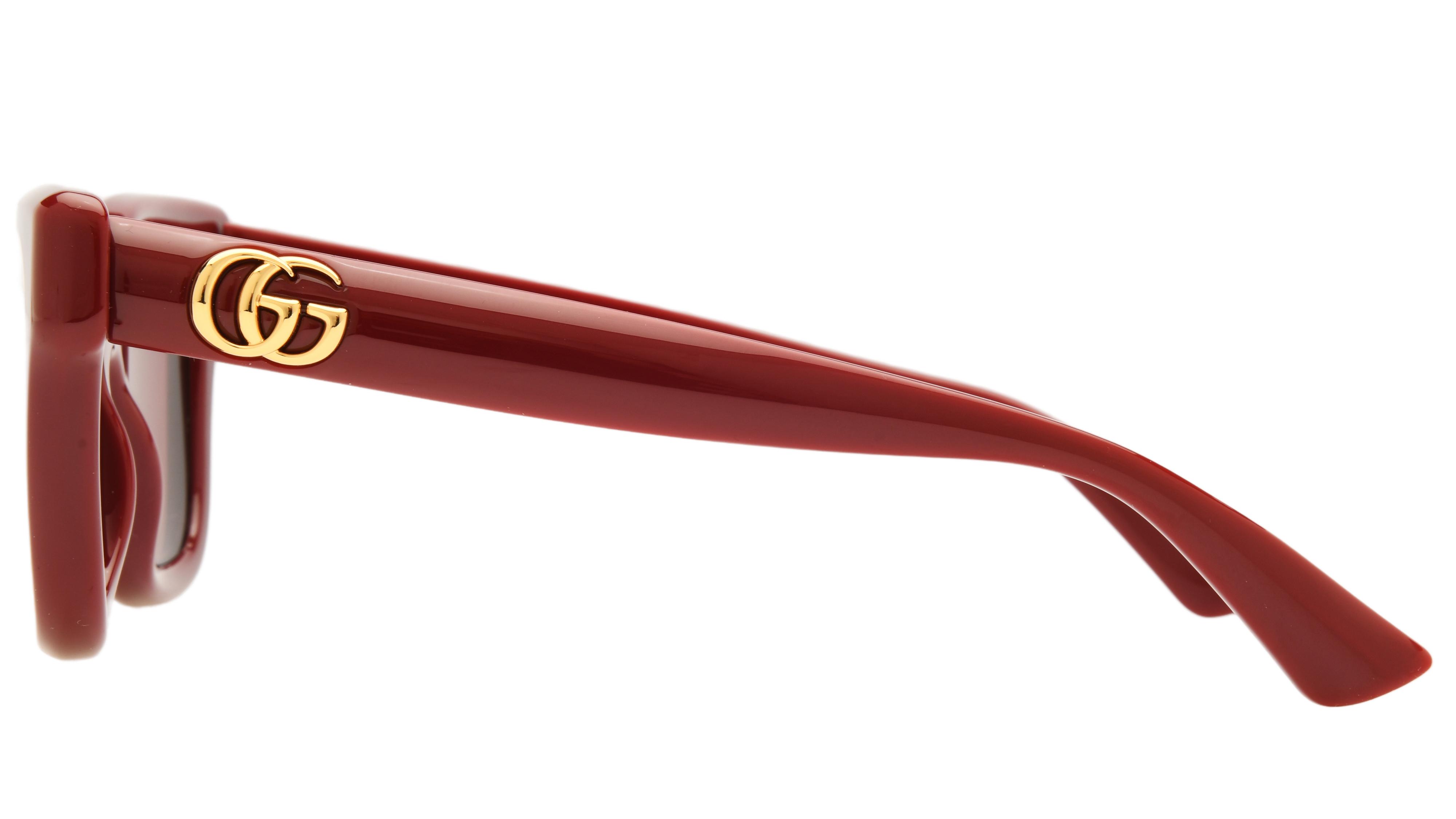 Lunettes de soleil Gucci Femme Rouge Ronde GG1828S Gauche