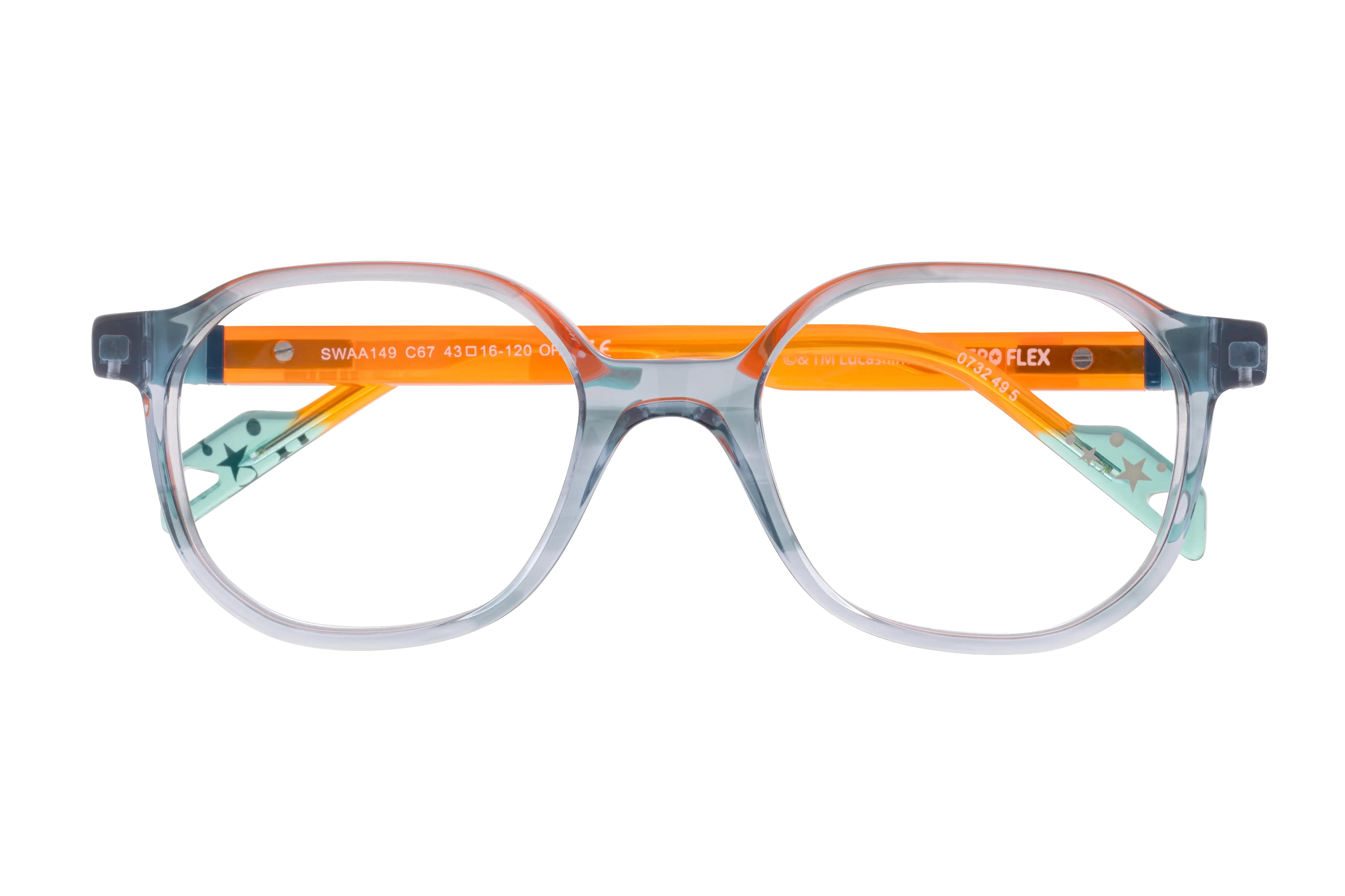Lunettes de vue Starwars  Bleu Wayfarer SWAA149C67 Face