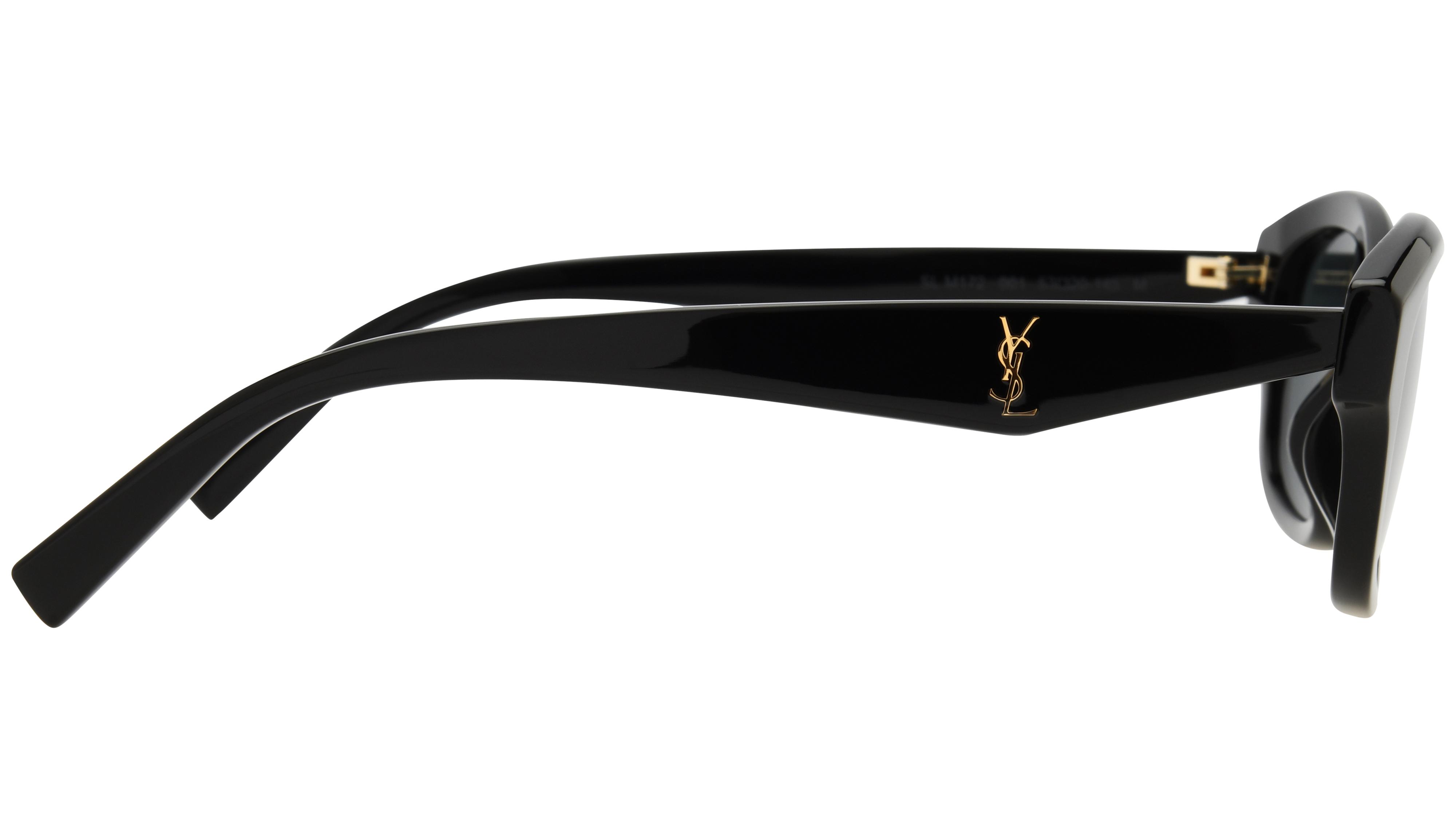 Lunettes de soleil Saint Laurent Femme Noir Rectangle sl Droite