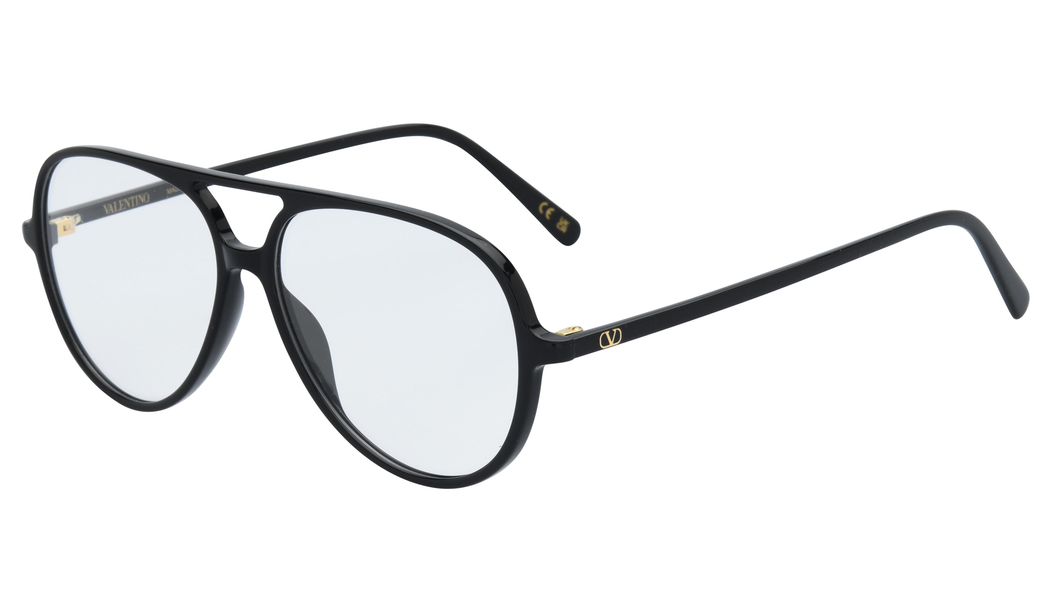 Lunettes de vue Valentino Femme Noir Aviateur Vg0023O Trois-Quart