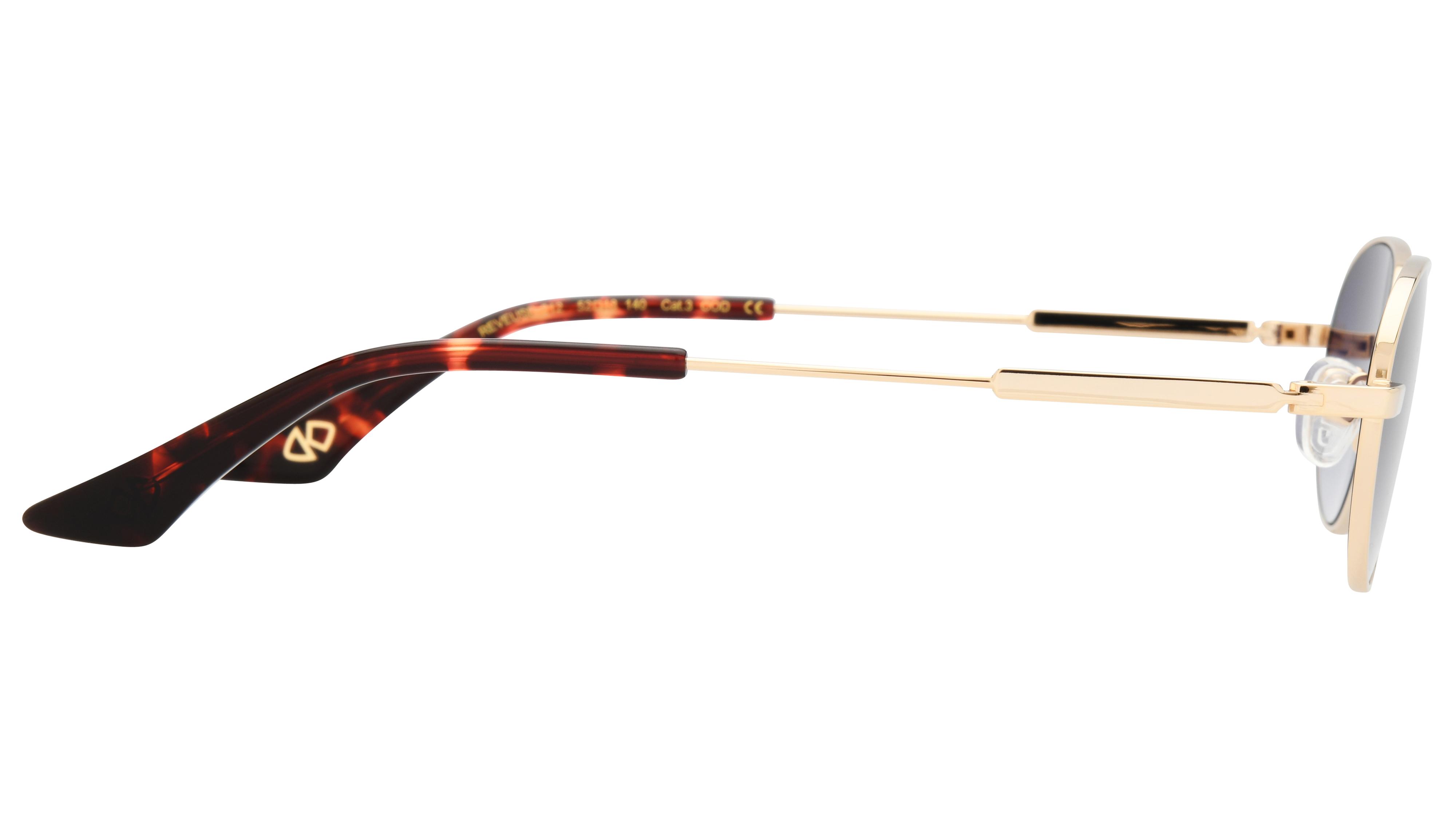 Lunettes de soleil Signature Krys Femme Or Ovale Reveuse Droite