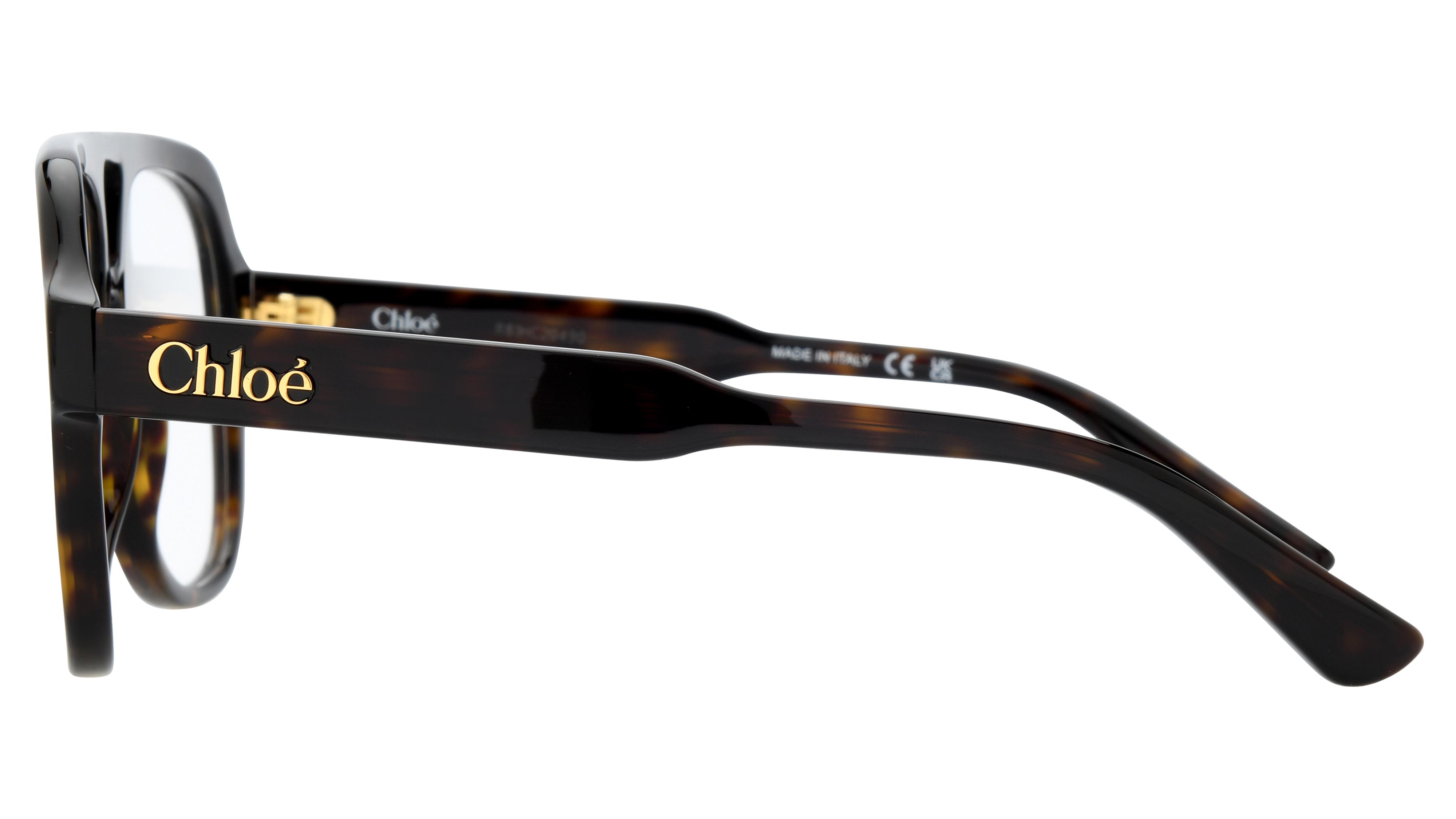 Lunettes de vue Chloé Femme Écaille Aviateur CH0339O Gauche