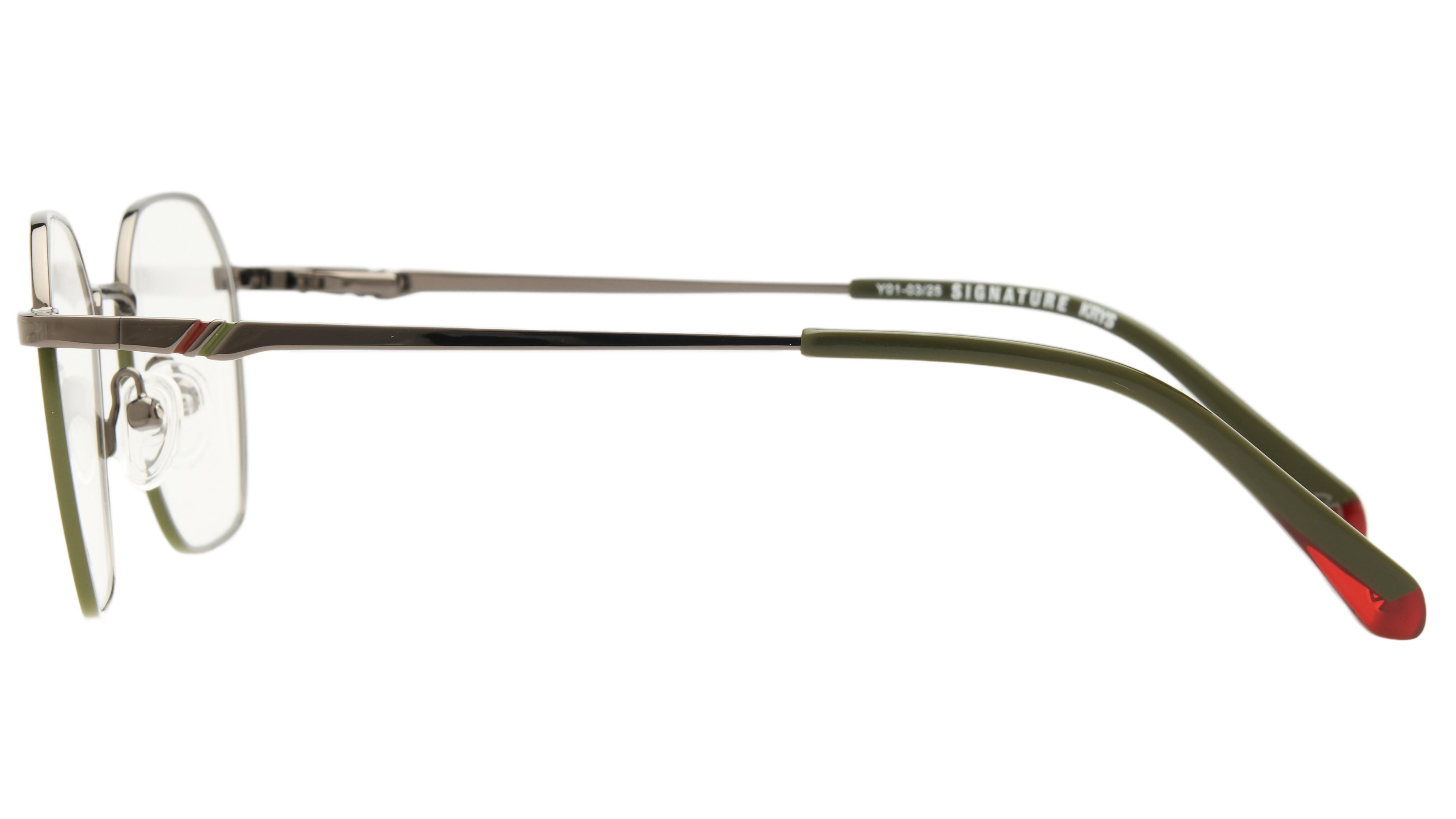 Lunettes de vue Signature Krys Homme Gris Carré Moj2503 Gauche