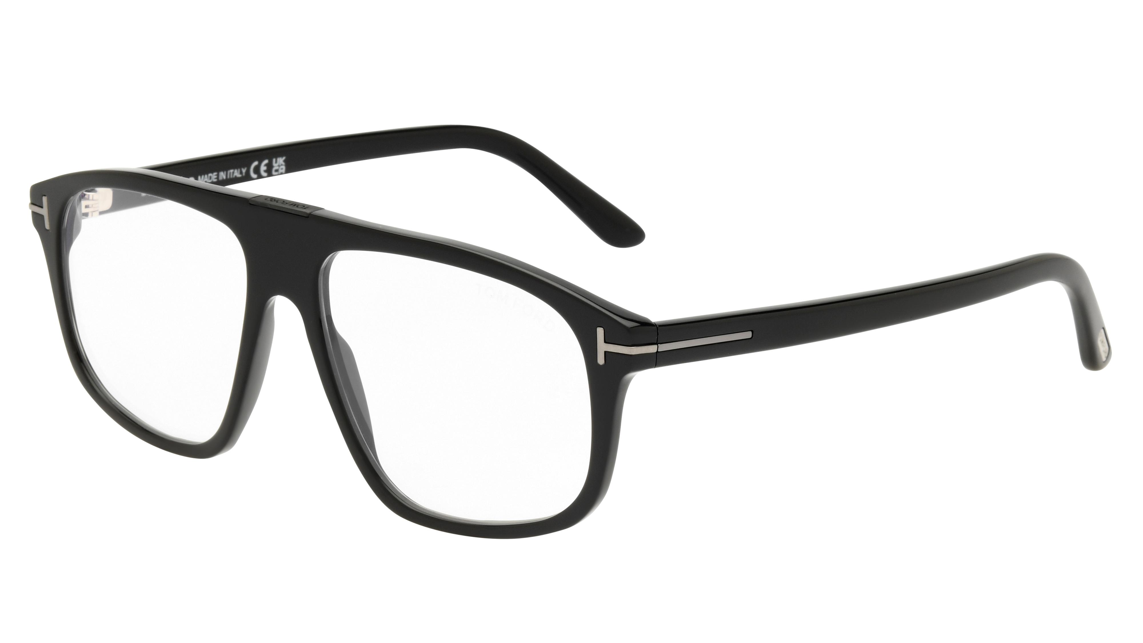 Lunettes de vue Tom Ford Femme Noir Aviateur Tf5901-B-N Trois-Quart