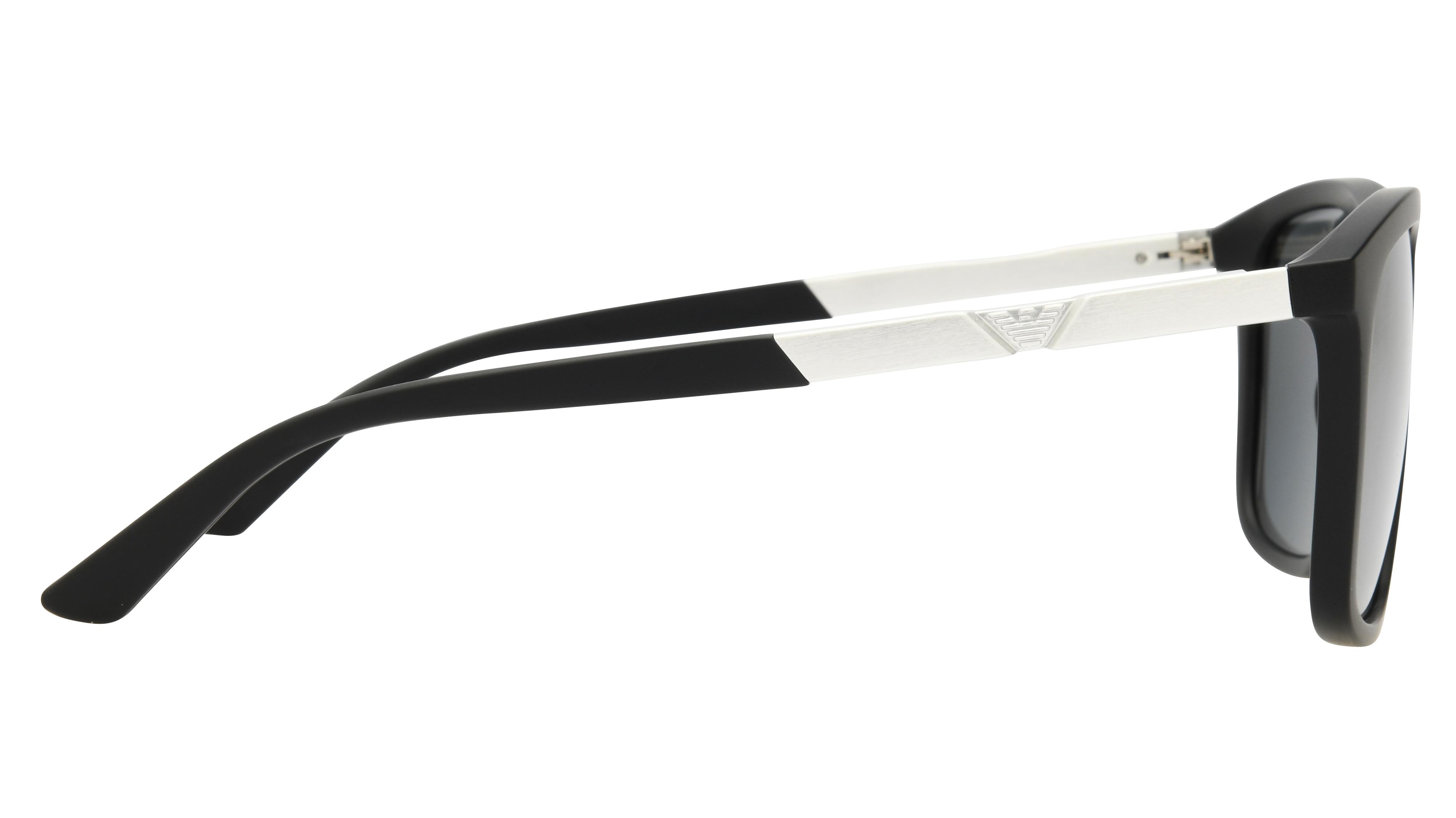 Lunettes de soleil Emporio Armani Homme Noir Rectangle EA4237 Droite