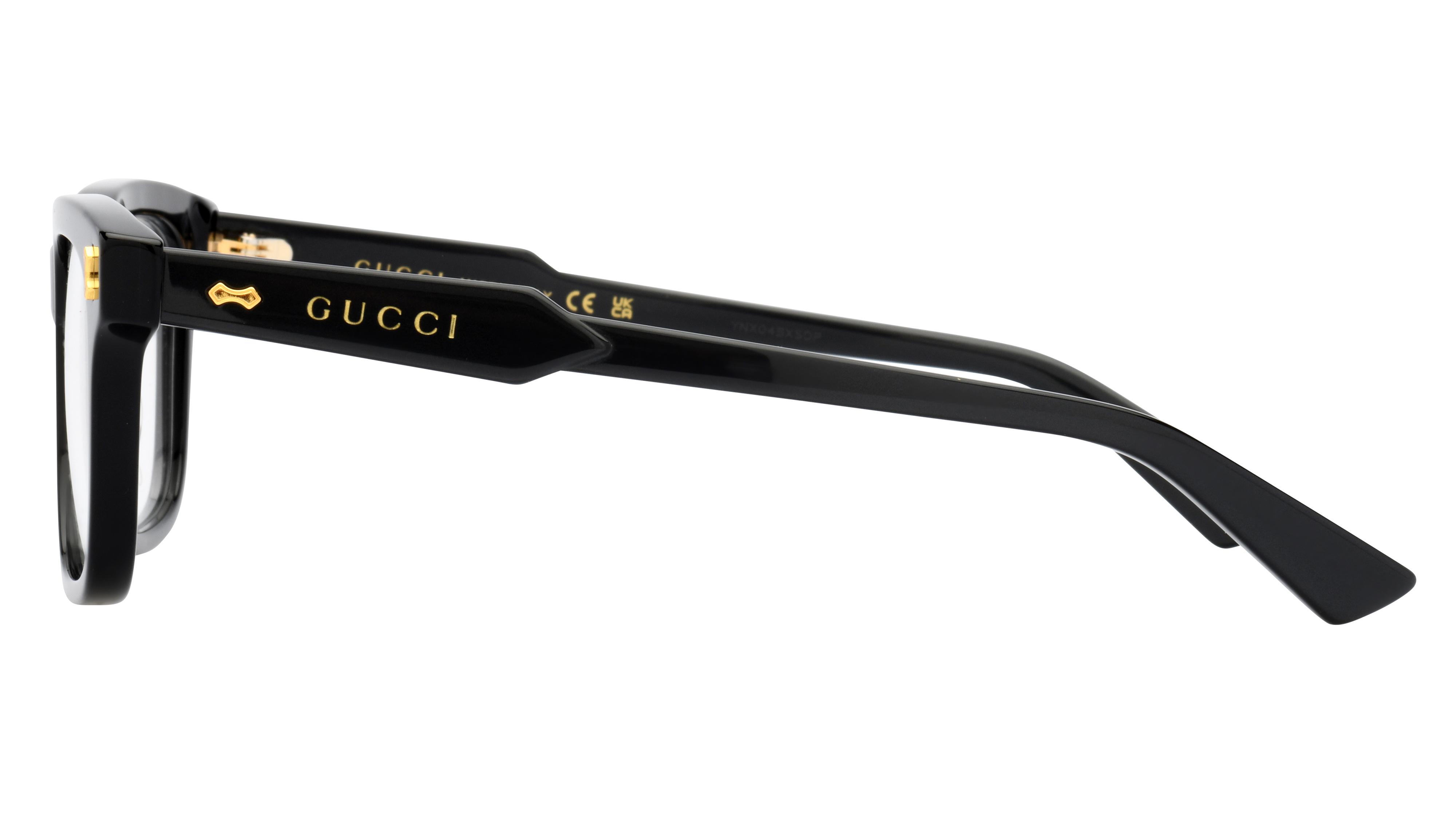 Lunettes de vue Gucci Homme Noir Carré GG1265O Gauche