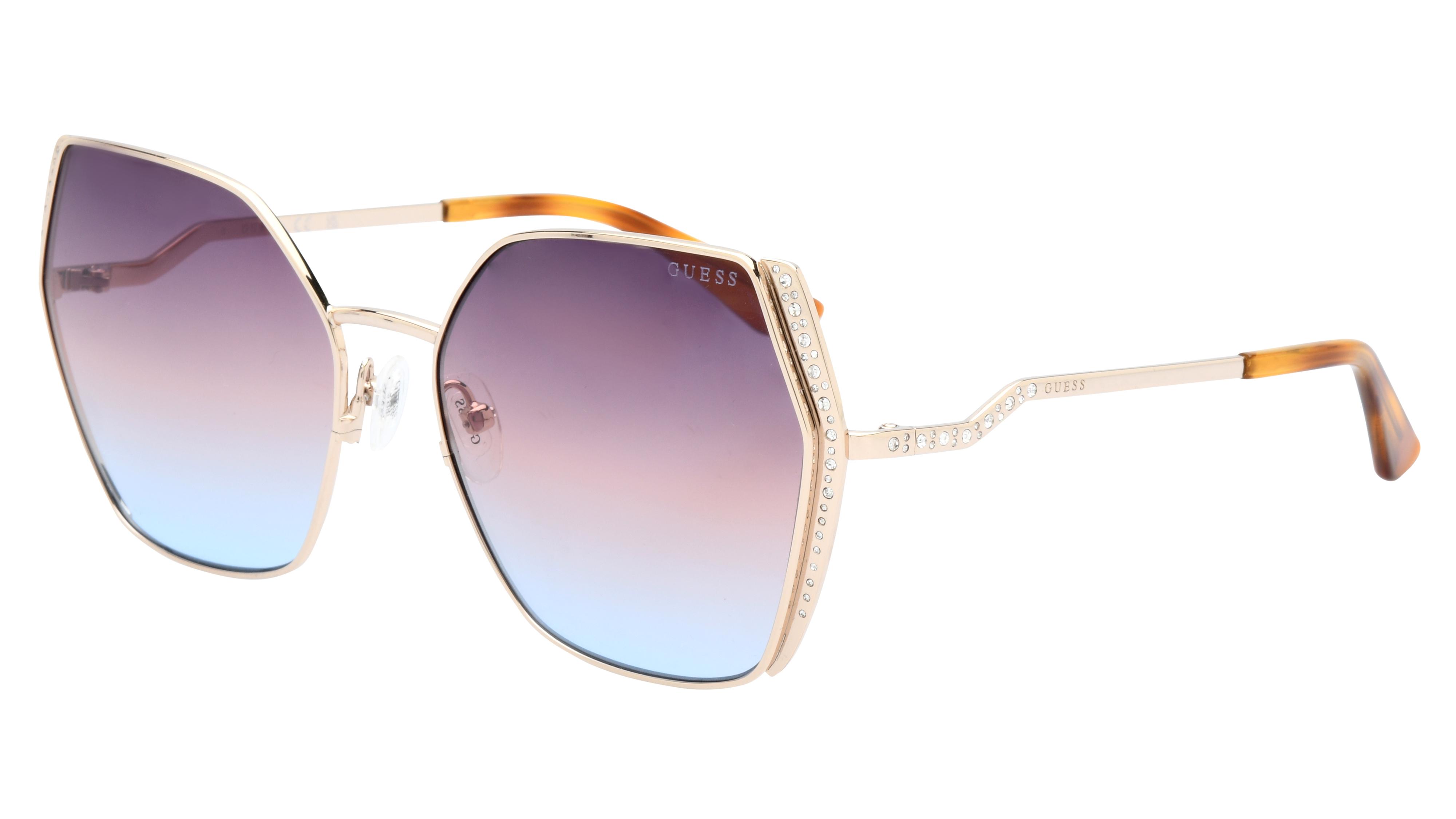 Lunettes de soleil Guess Femme Or Papillon Gu7843 Trois-Quart