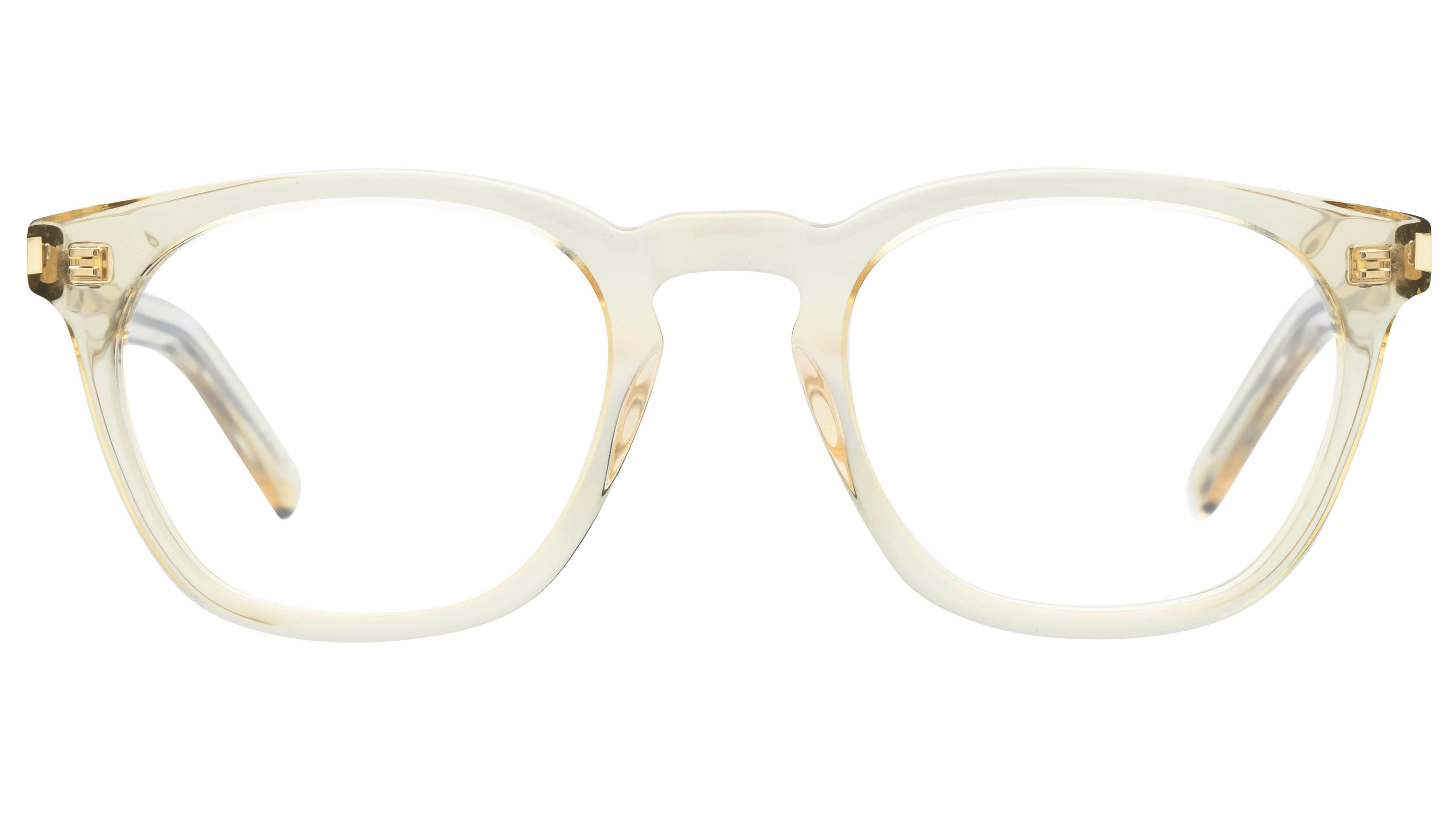 Lunettes de vue Saint Laurent Mixte Jaune Ronde Sl28 Face