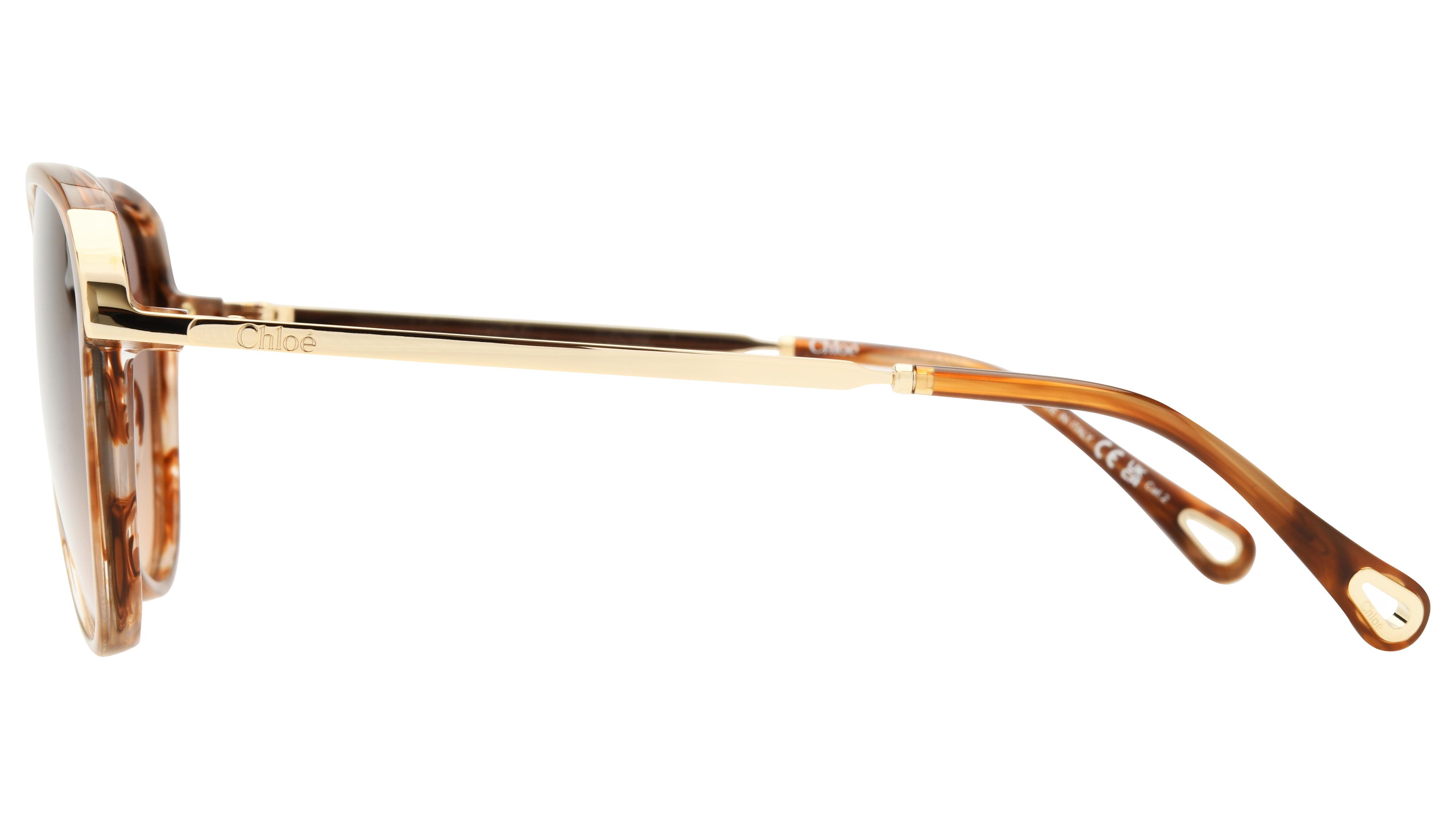 Lunettes de soleil Chloé Femme Écaille Papillon Ch0406S Gauche