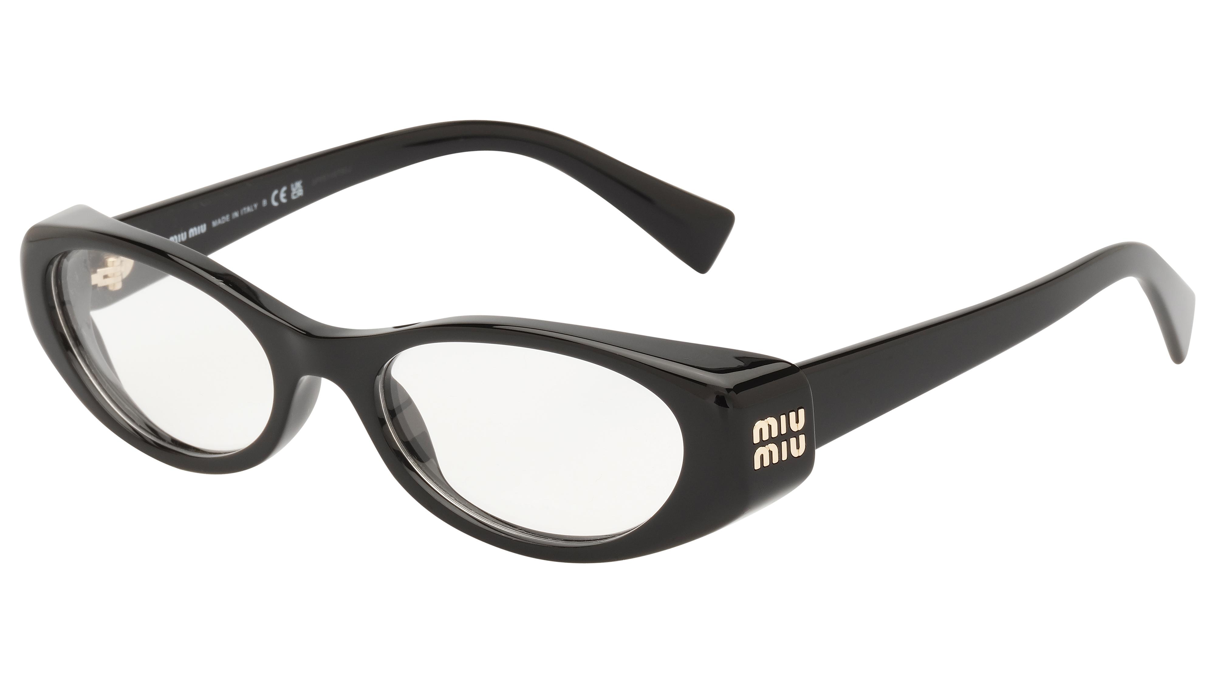 Lunettes de vue Miu Miu Femme Noir Ovale Mu Trois-Quart