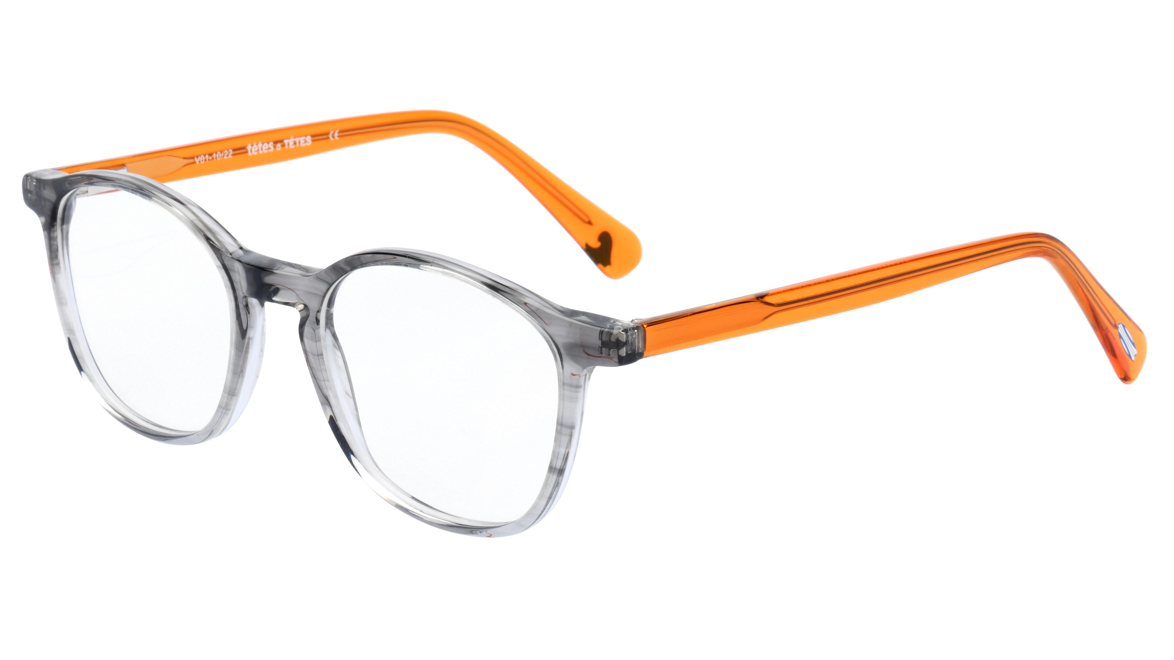 Lunettes de vue têtes à TETES Enfant Gris Carré Tat2308E+ Trois-Quart