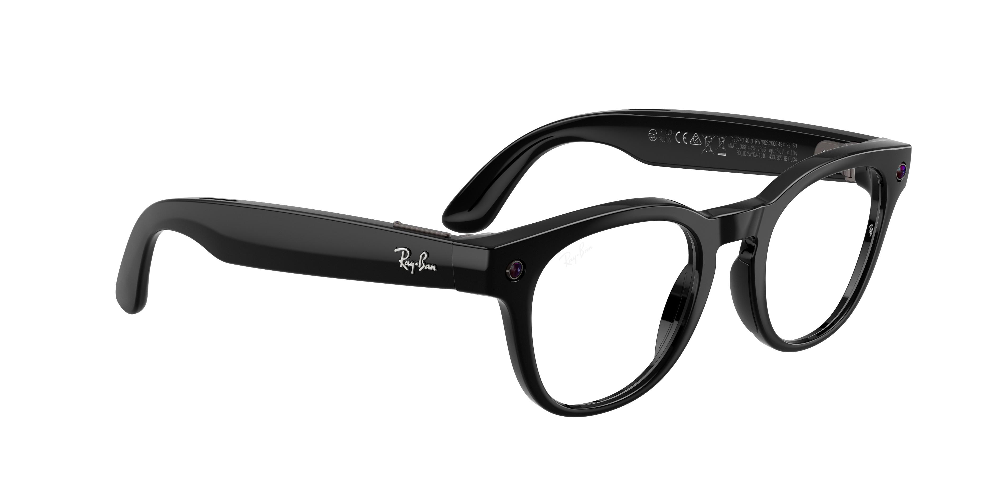Lunettes de vue Ray-Ban Meta Mixte Noir Pantos Rw7002 Dessus