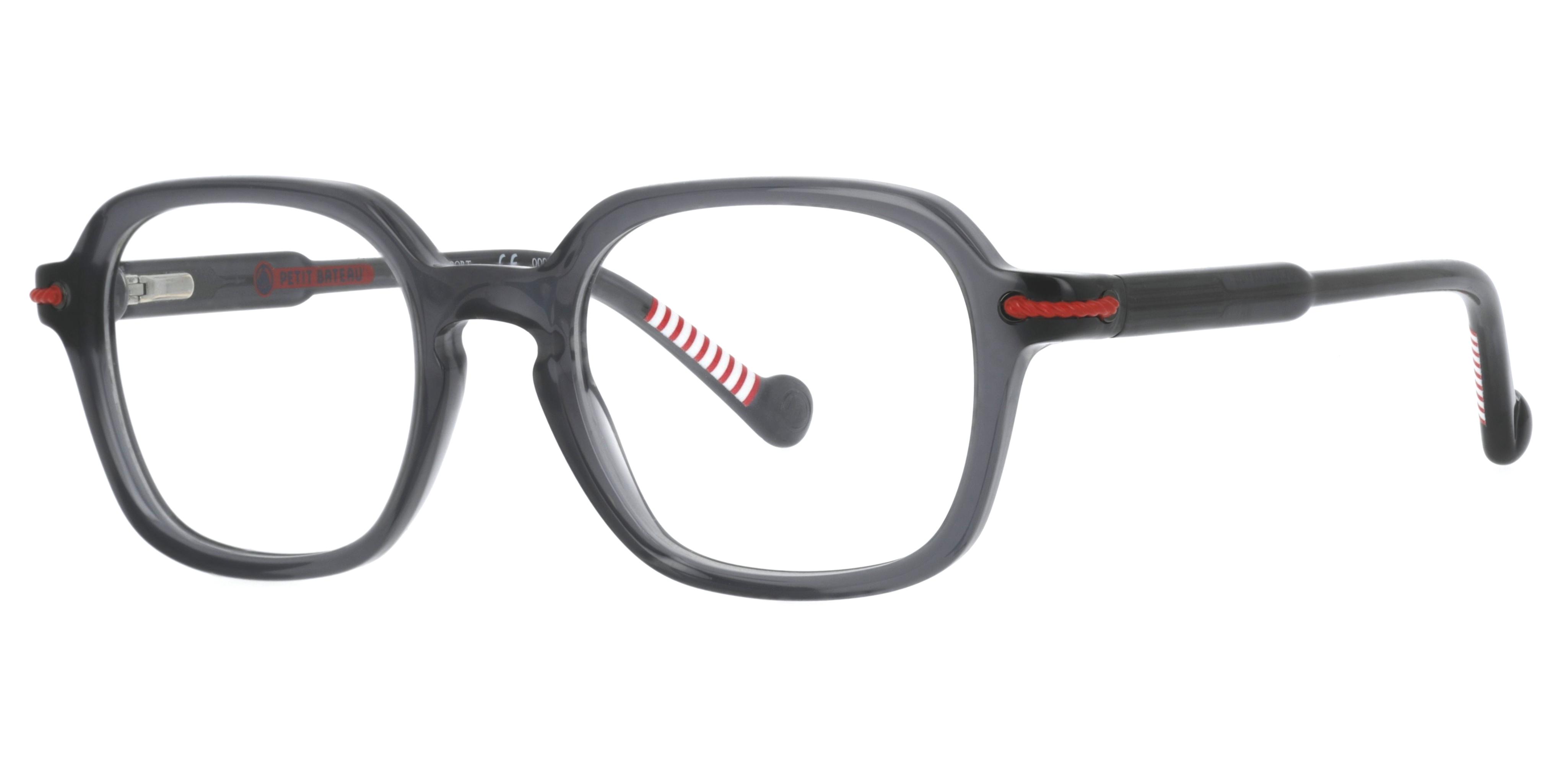 Lunettes de vue Petit Bateau Enfant Gris Rectangle Ouessant Gauche