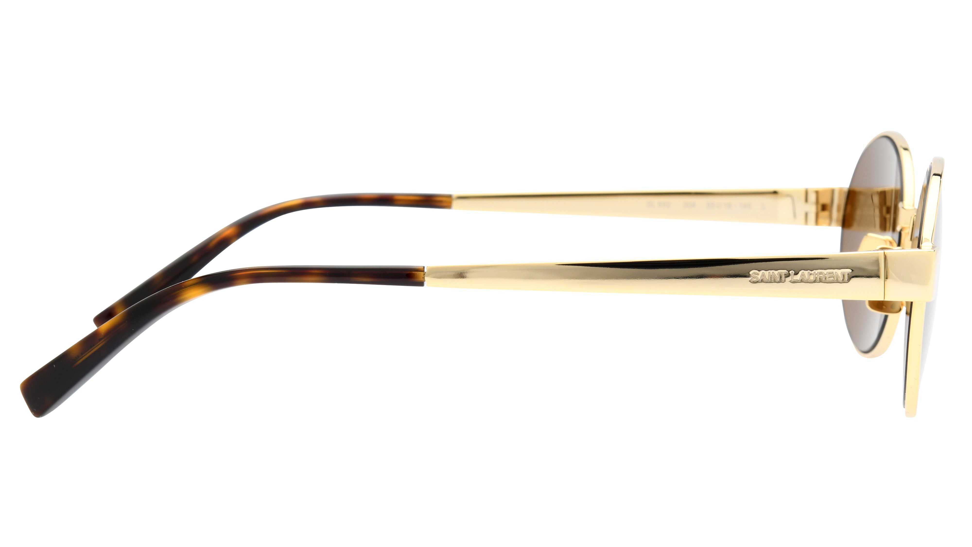 Lunettes de soleil Saint Laurent Femme Or Ovale Sl692 Droite