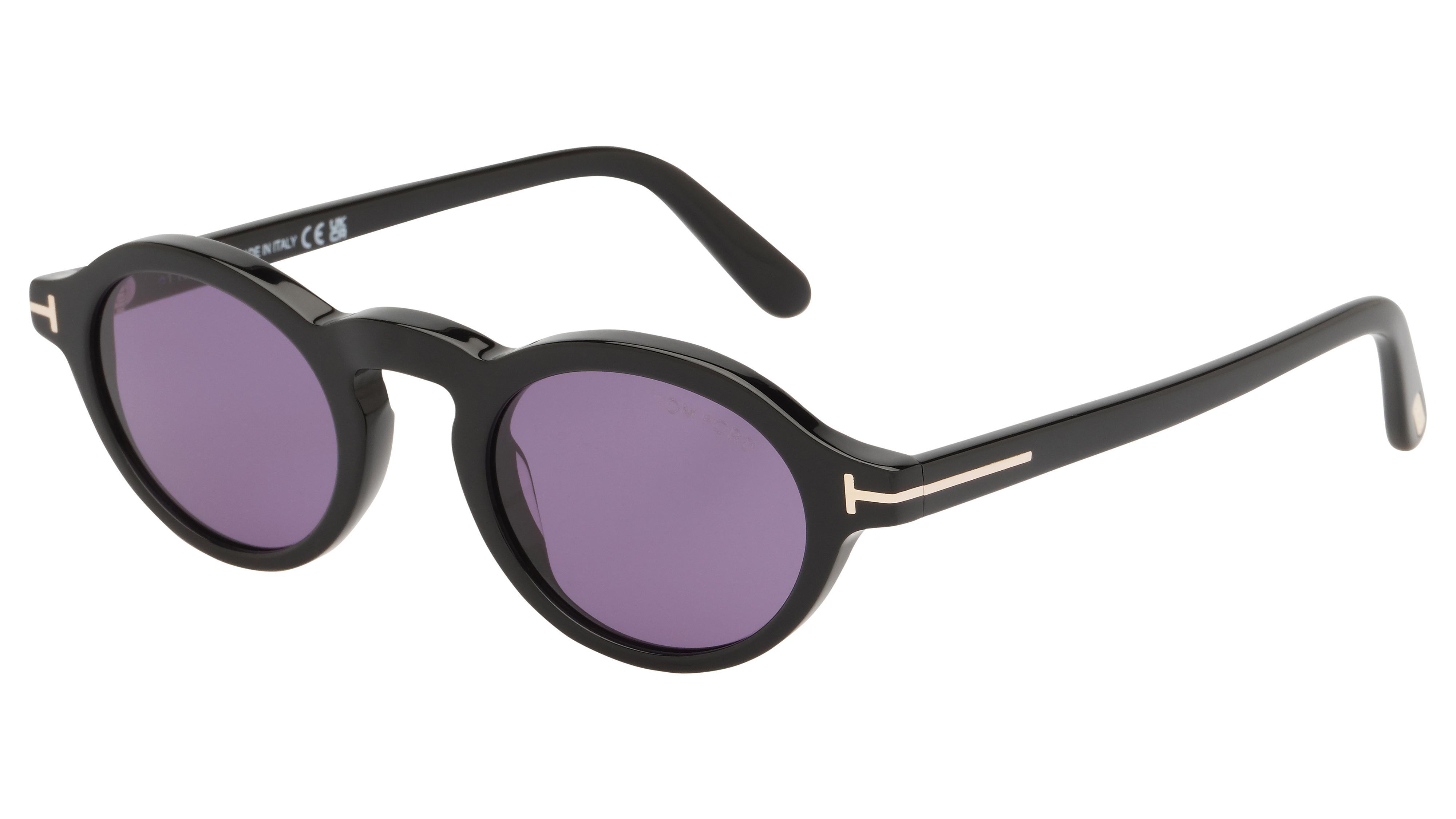 Lunettes de soleil Tom Ford Homme Noir Ovale Ft1332 Trois-Quart