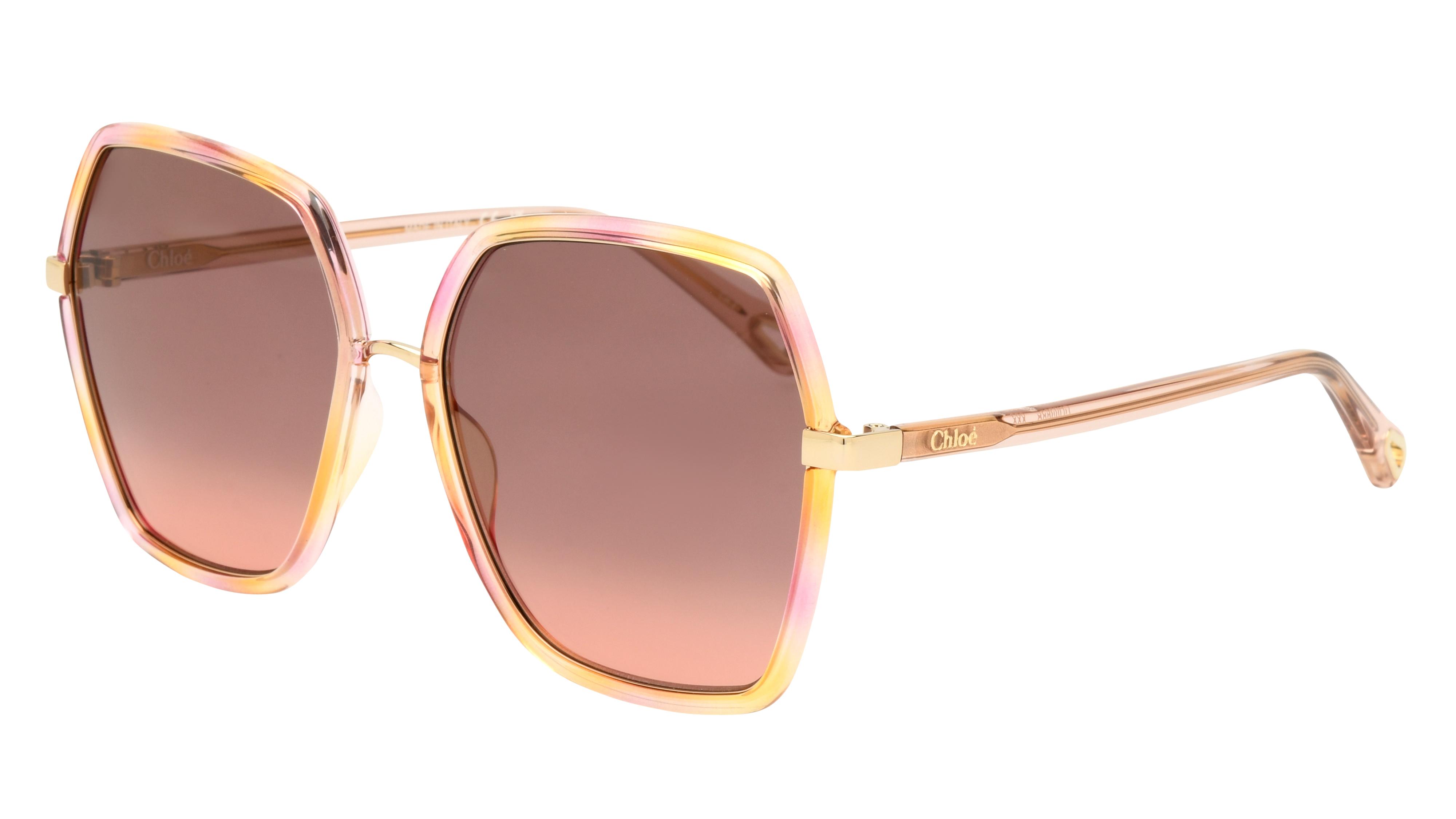 Lunettes de soleil Chloé Femme Écaille Carré Ch0262S Trois-Quart