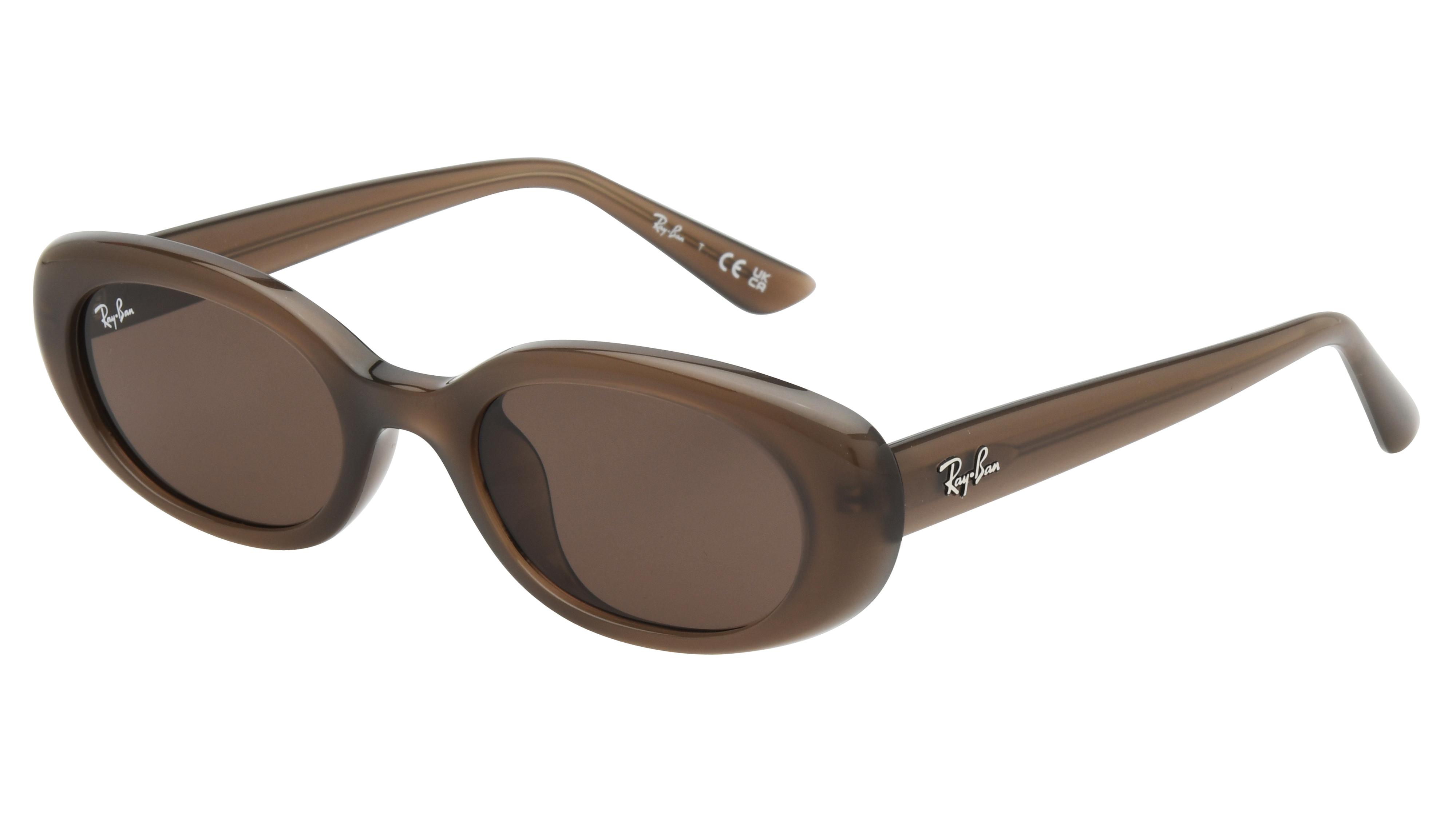 Lunettes de soleil Ray-Ban Mixte Marron Ovale RB4441D Trois-Quart
