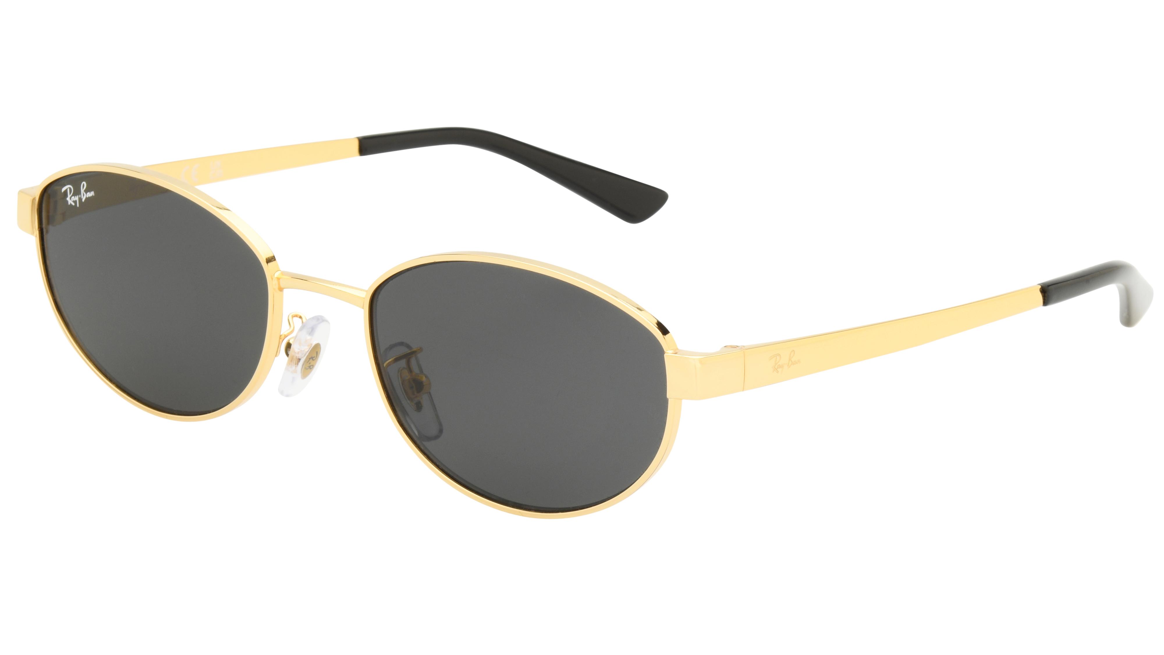 Lunettes de soleil Ray-Ban Mixte Or Ovale RB3774D Trois-Quart