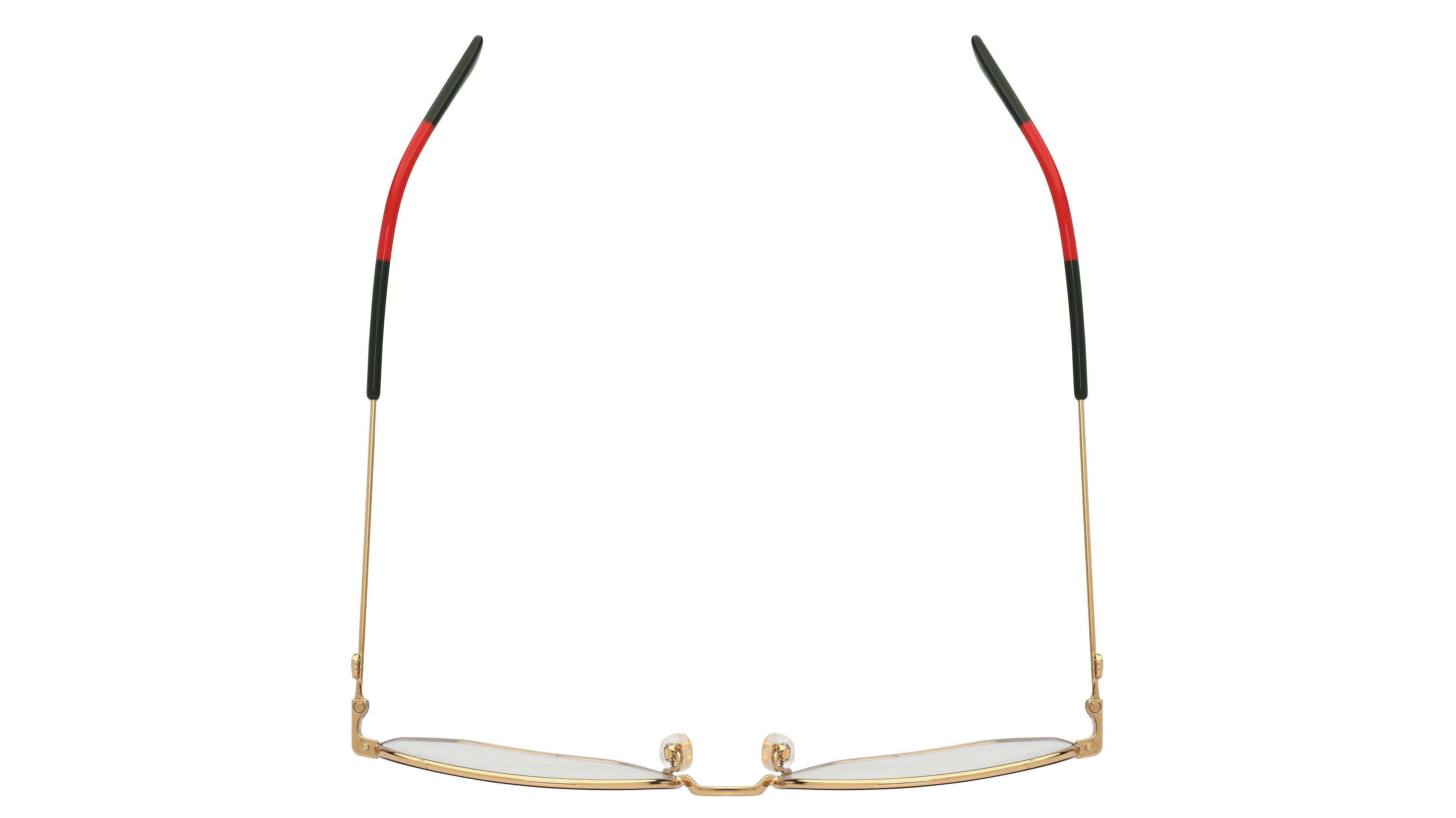 Lunettes de vue Gucci Femme Or Rectangle GG0396O Dessus