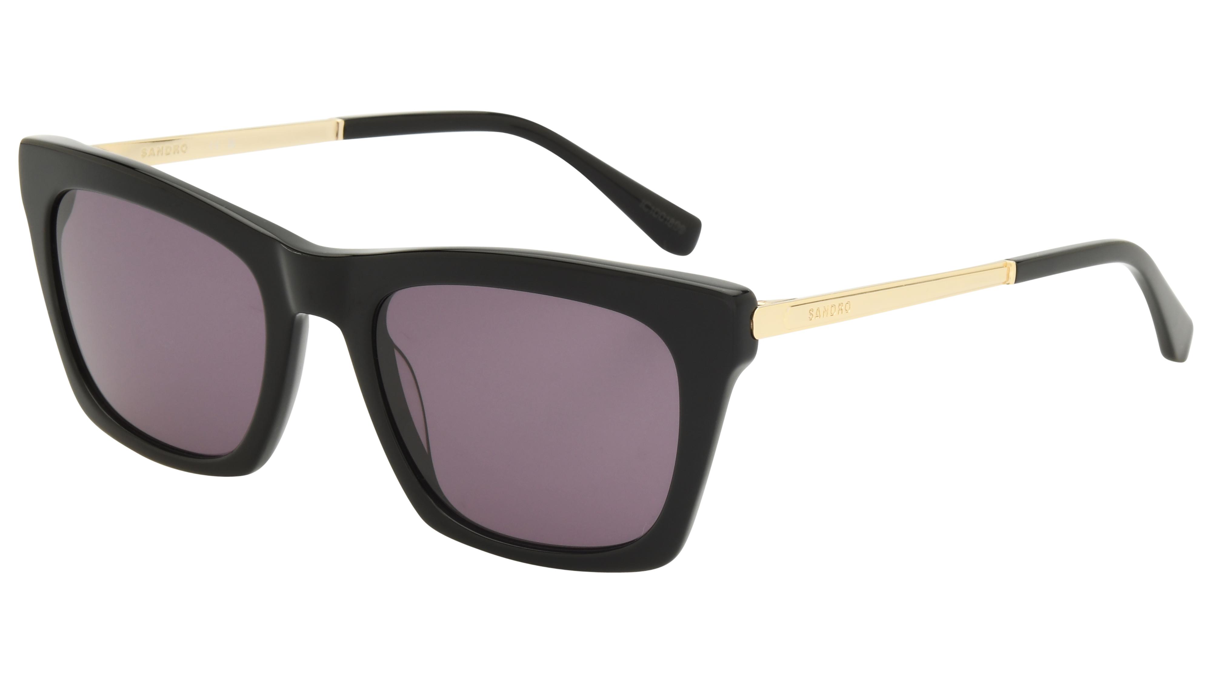 Lunettes de soleil Sandro Femme Noir Carré SD6097 Trois-Quart