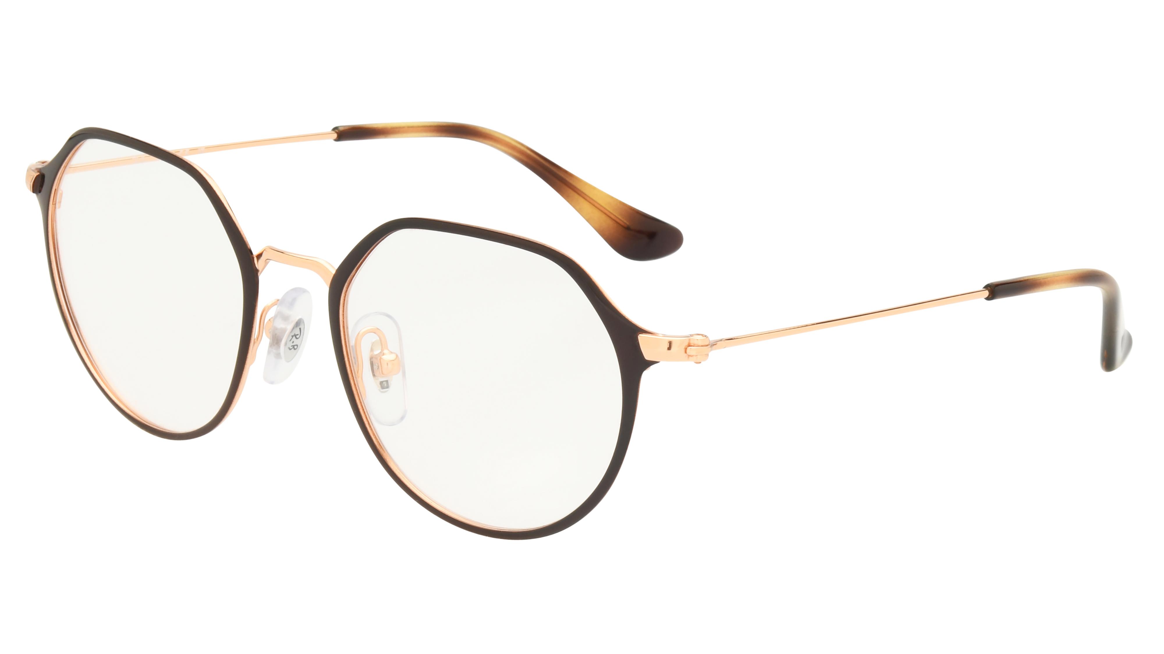 Lunettes de vue Ray-Ban Enfant Marron Ronde Ry1058 Trois-Quart