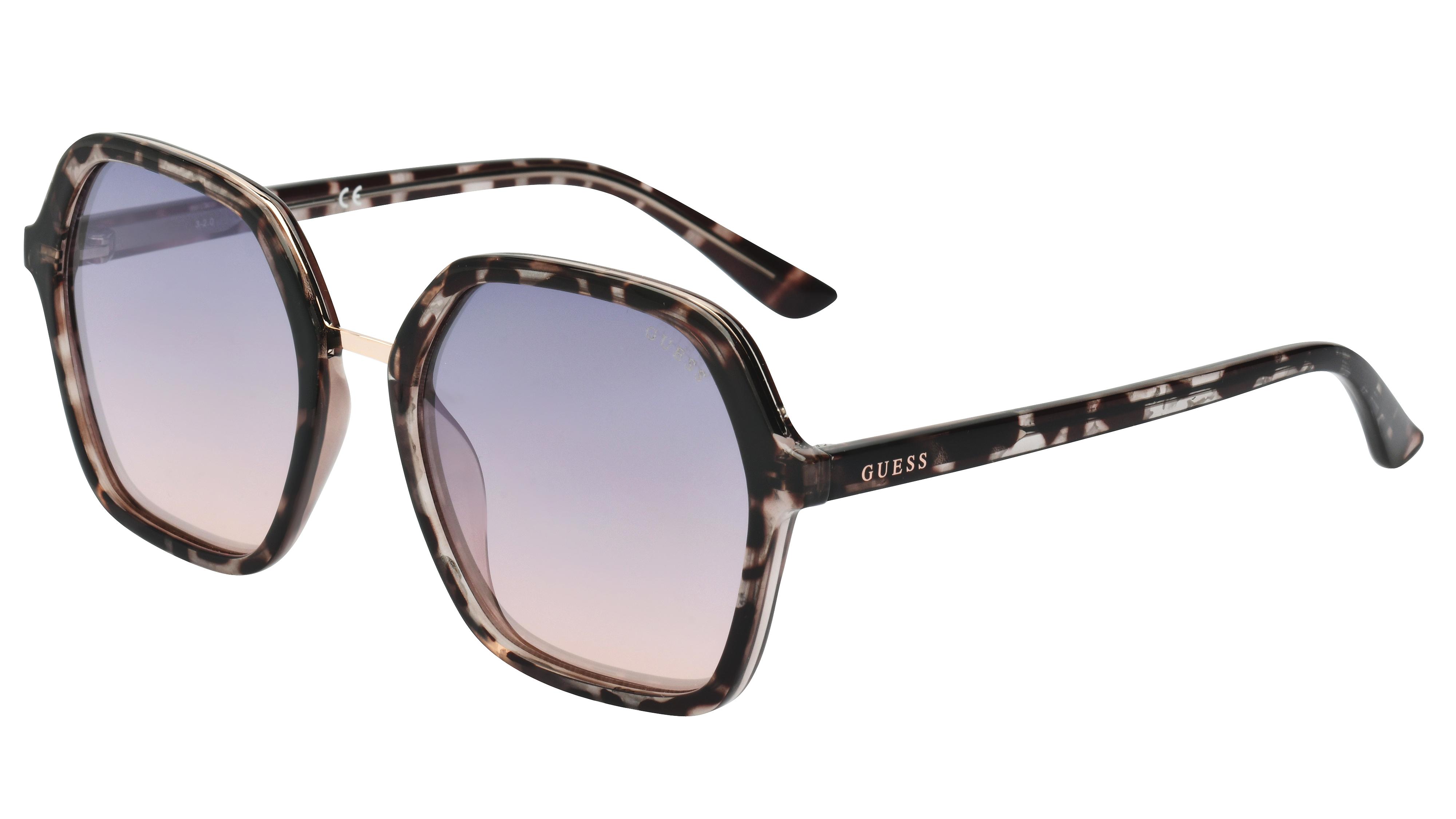 Lunettes de soleil Guess Femme Gris Carré GU7557 Trois-Quart