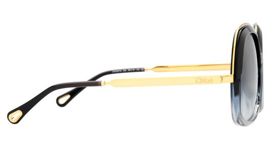 Lunettes de soleil Chloé Femme Or Rectangle CH0327S Droite