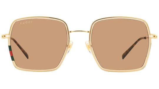 Lunettes de soleil Gucci Femme Marron Rectangle GG1848S Face