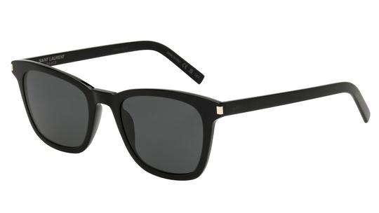 Lunettes de soleil Saint Laurent Mixte Noir Rectangle SL Trois-Quart