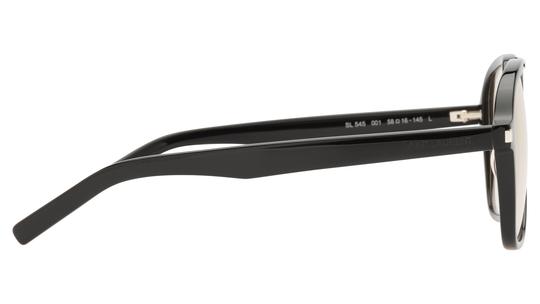 Lunettes de soleil Saint Laurent Femme Noir Aviateur Sl545 Droite