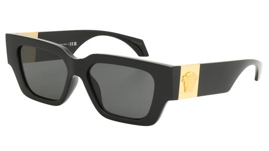 Lunettes de soleil Versace Femme Noir Carré VE4497U Trois-Quart